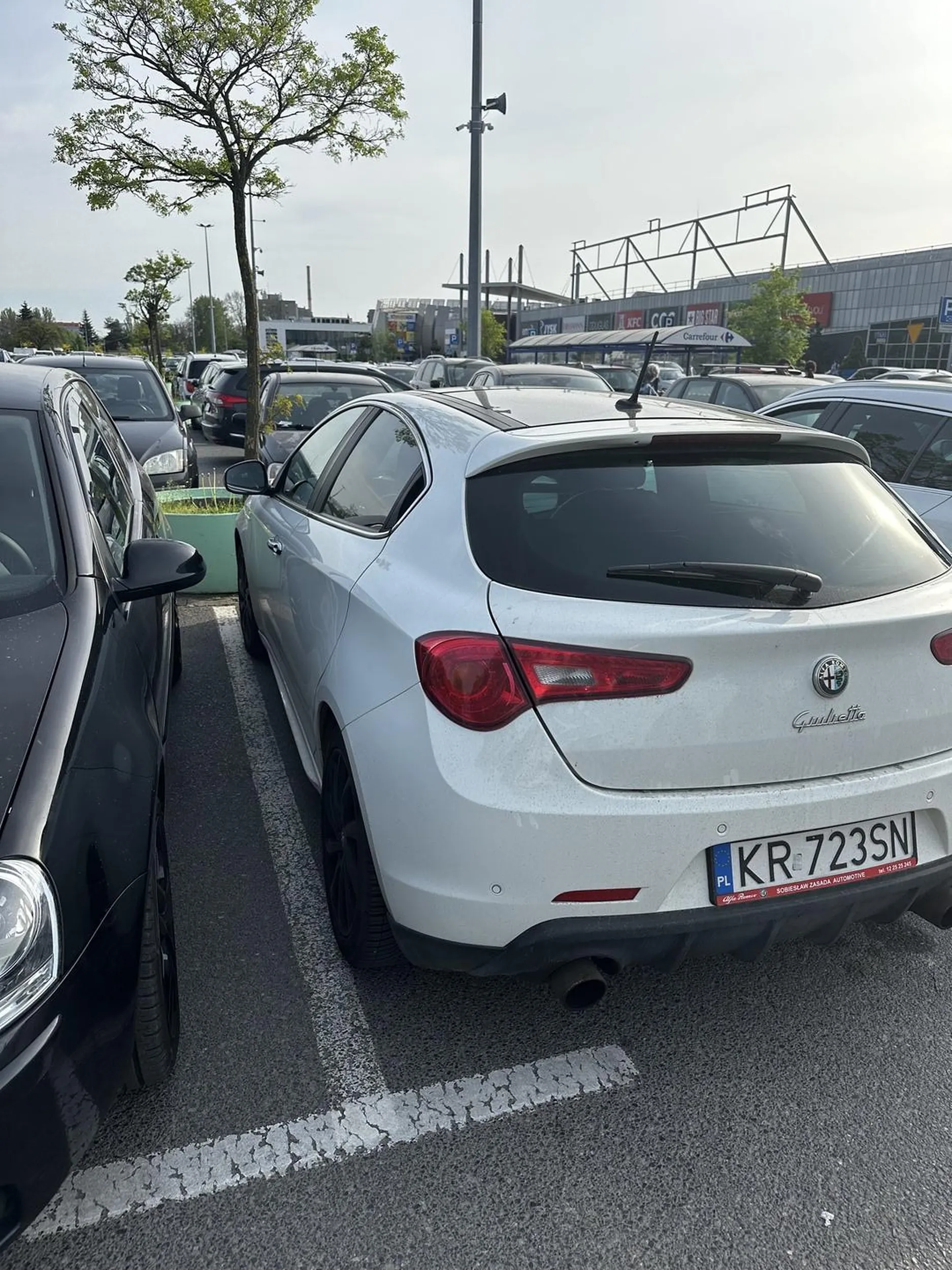 Pani ma chyba lekkie problemy z parkowaniem w miejscu wyznaczonym