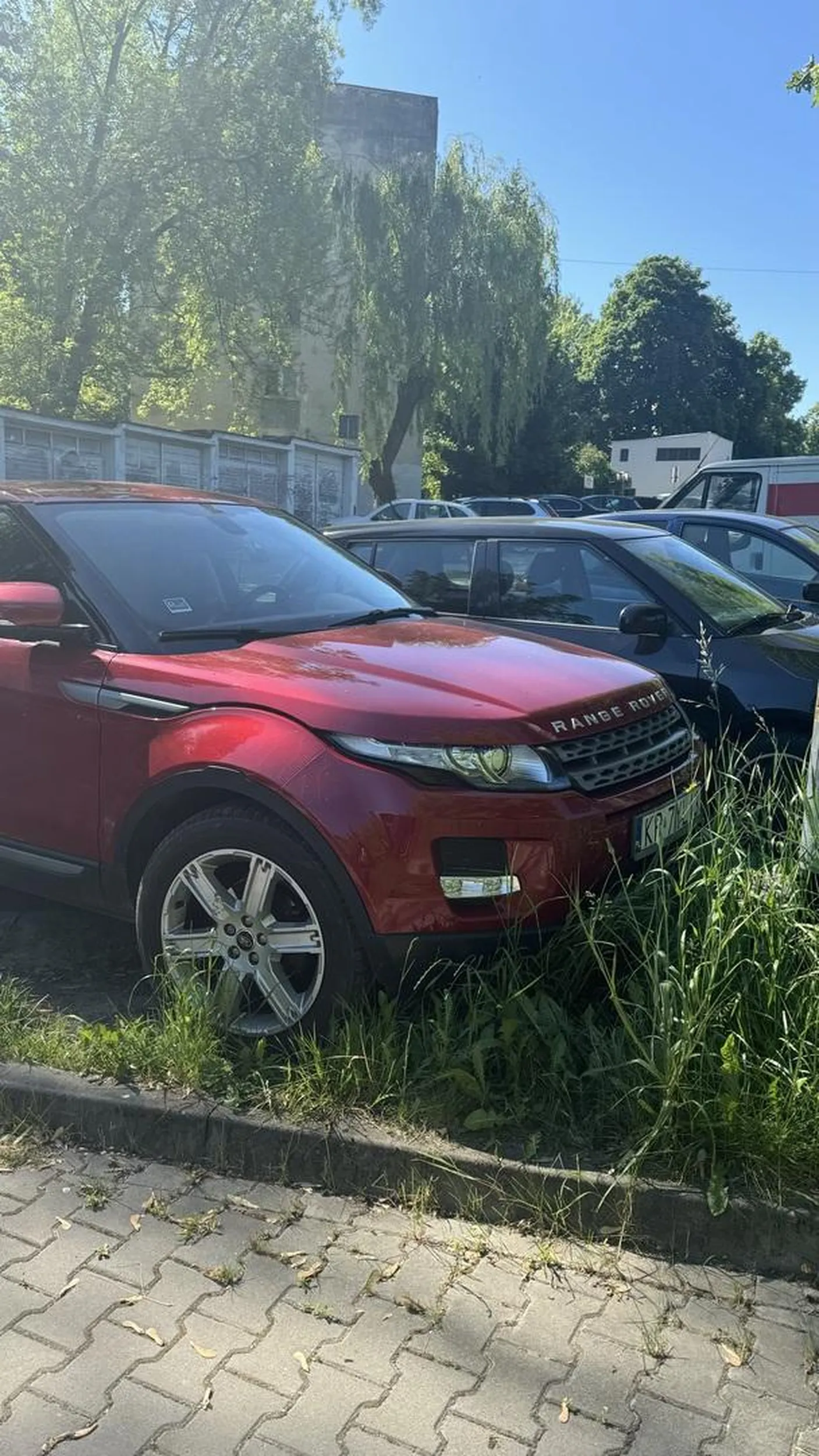 Cymbał regularnie parkuje na trawie. Zgłoszone na straż miejską