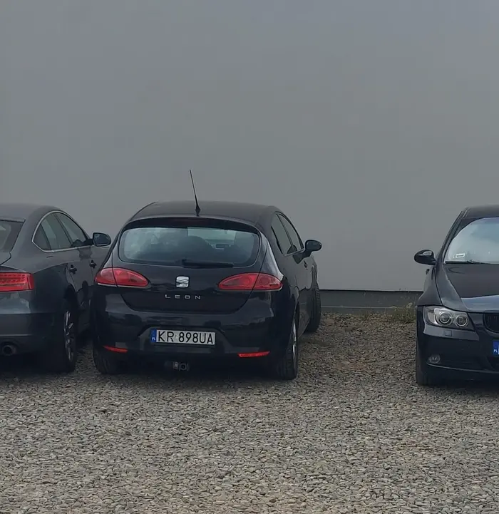 Nie umiejętność parkowania. A z drugiej strony tyle miejsca. Widziałam jak pani kierowca z seata Leona wysiadała od strony pasażera