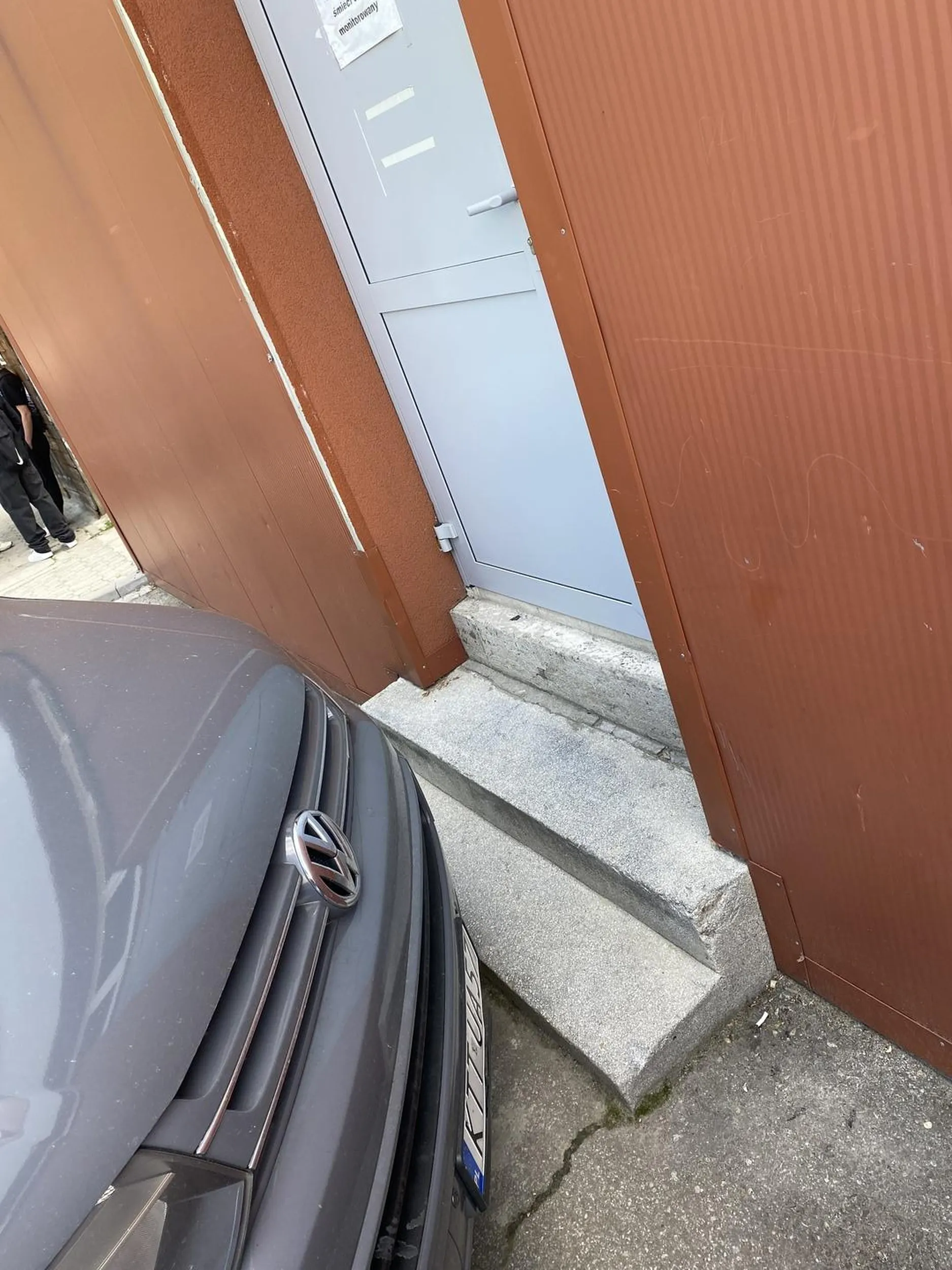 Trzeba było jeszcze wjechać na te schody