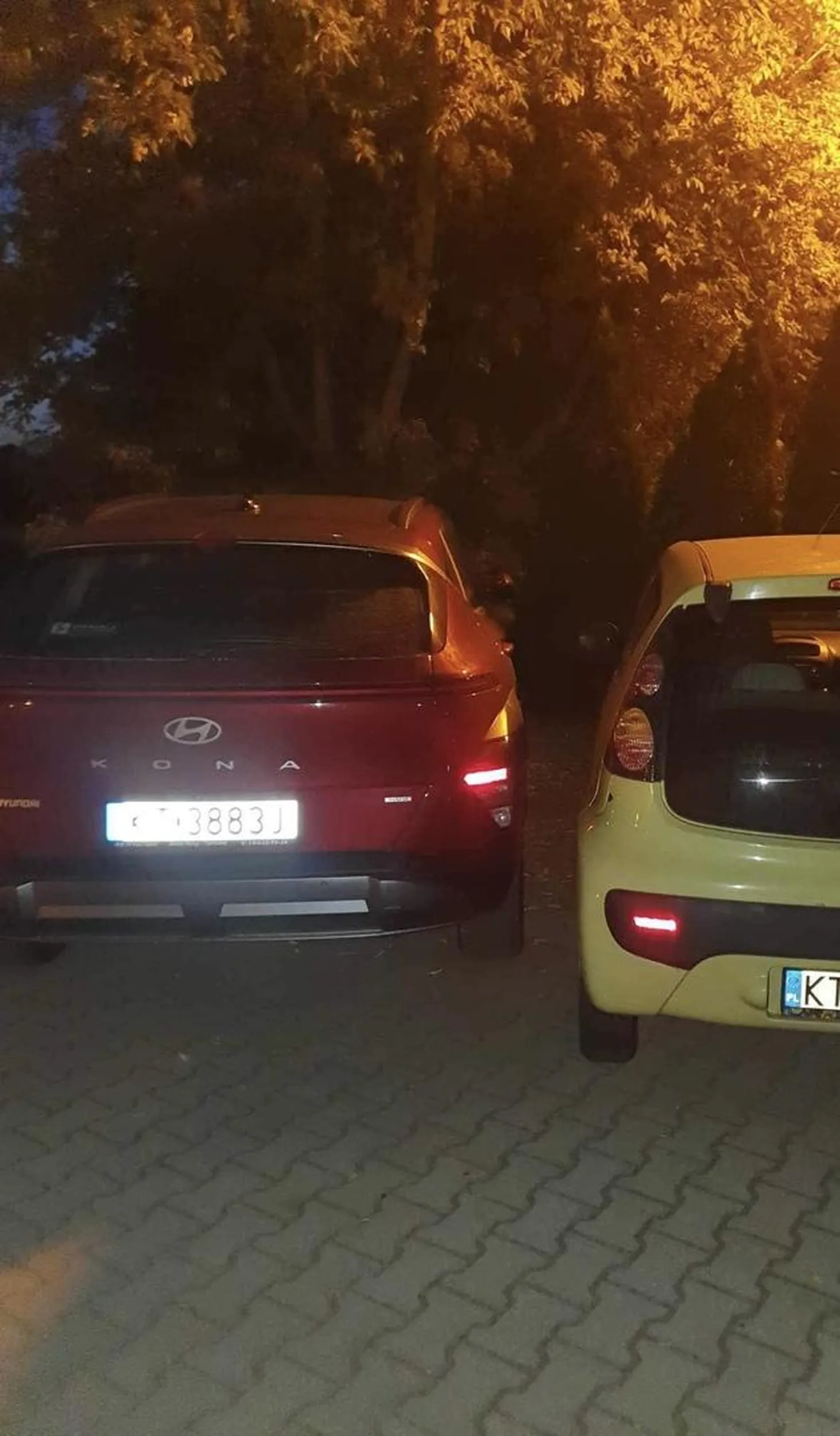 koleś ewidentnie ma problem z zaparkowaniem, chyba wygrał prawo jazdy w chipsach albo se wydrukował zjeb