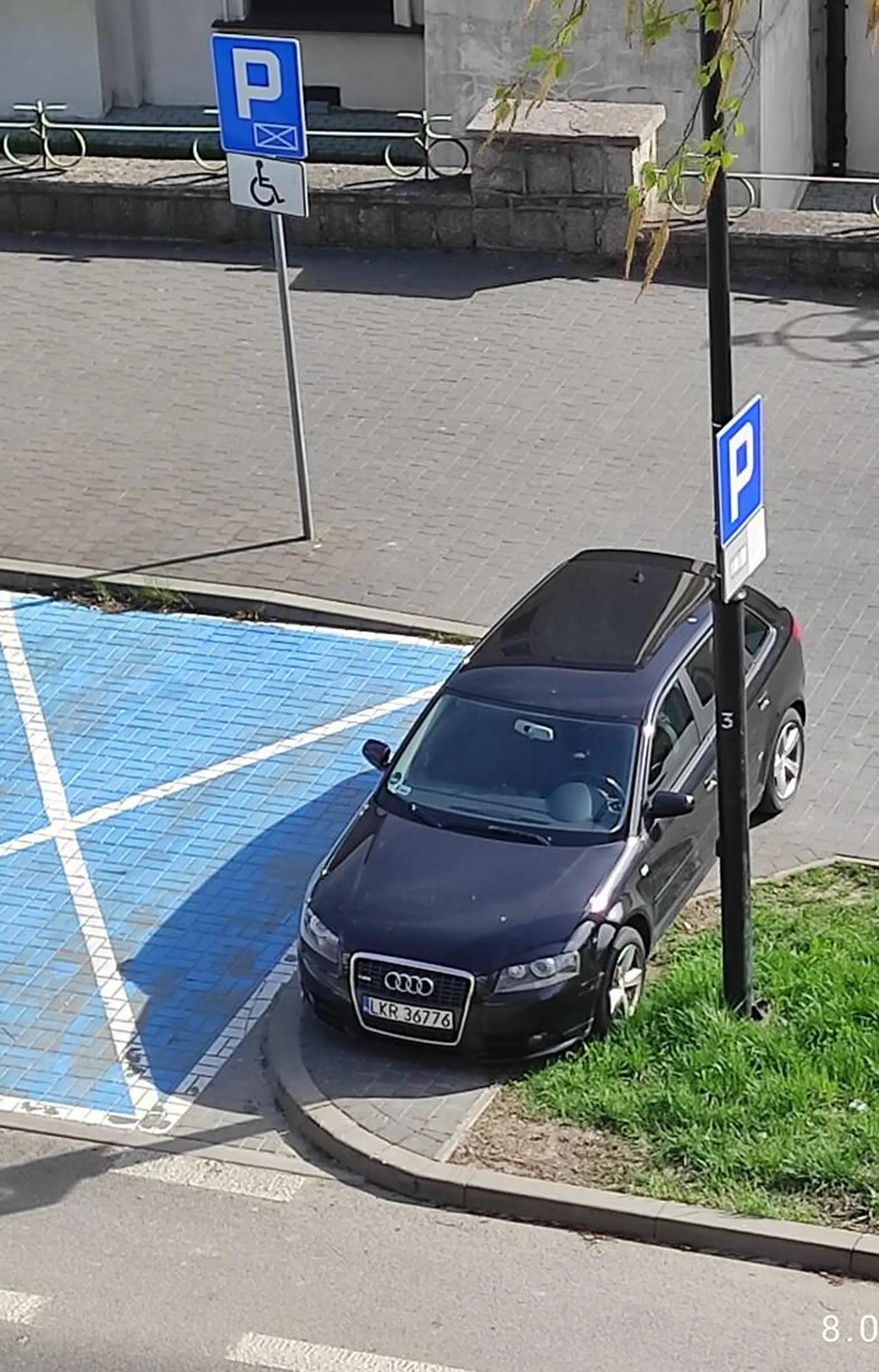 Przyjażdza dziewcze do Lublina pod kościół. Patrzy na znak i widzi że można parkować na trawniku. Chyba w Kraśniku obowiązują inne znaki