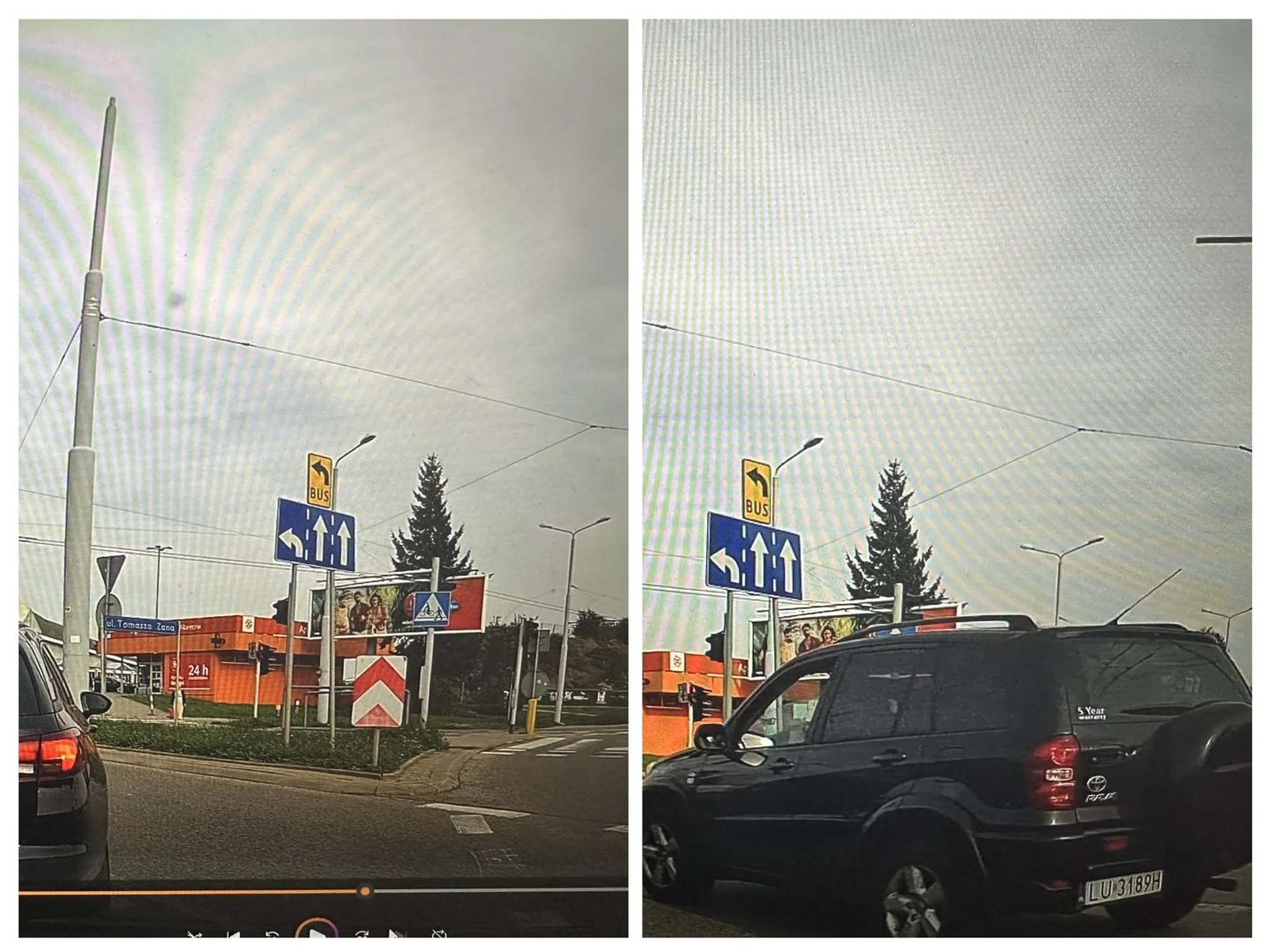 Blondyna naucz się poruszać na rondzie bo coś Ci nie wychodzi