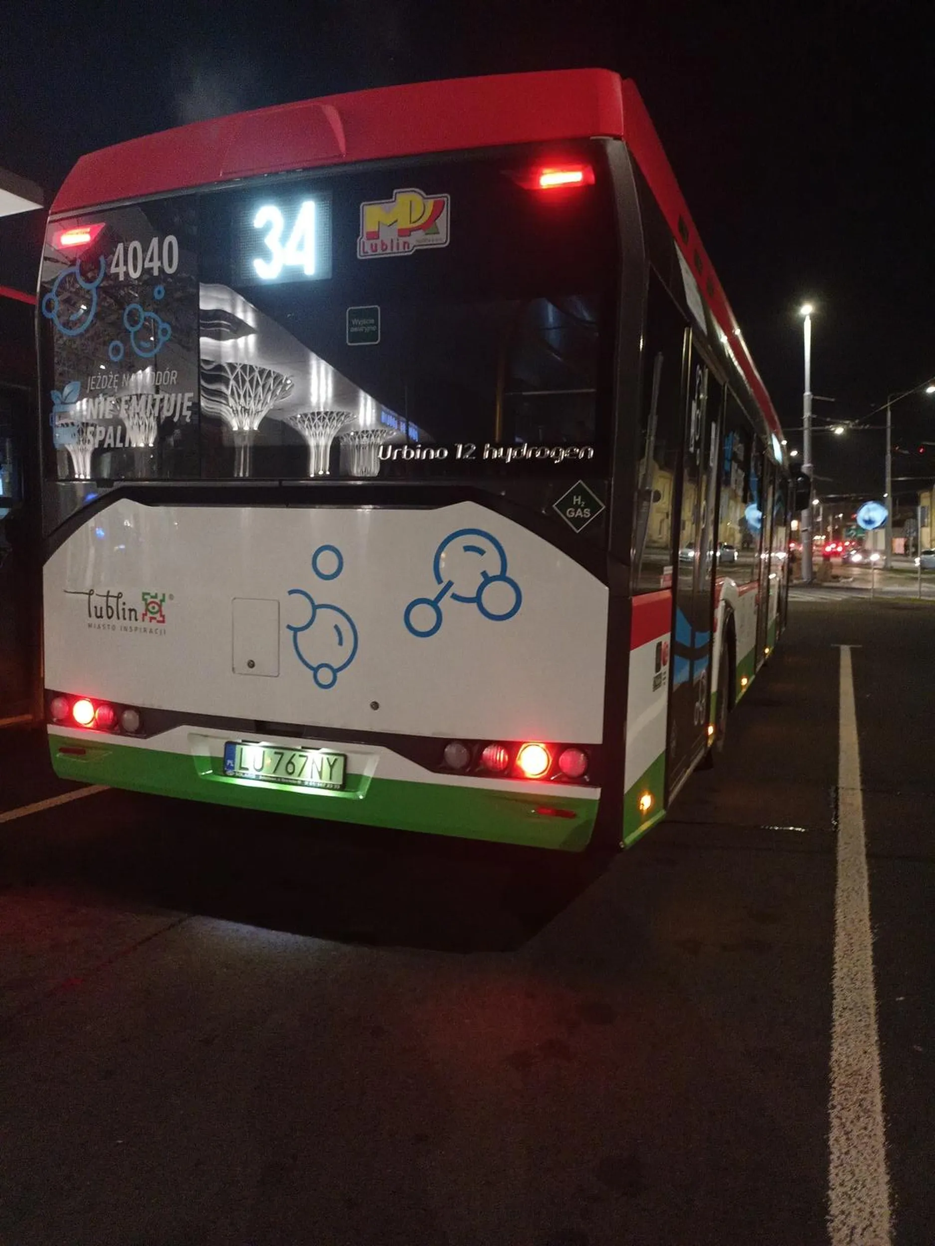 Solaris Urbino 12 hydrogen IV w Lublinie. Nr. Taborowy: 4040