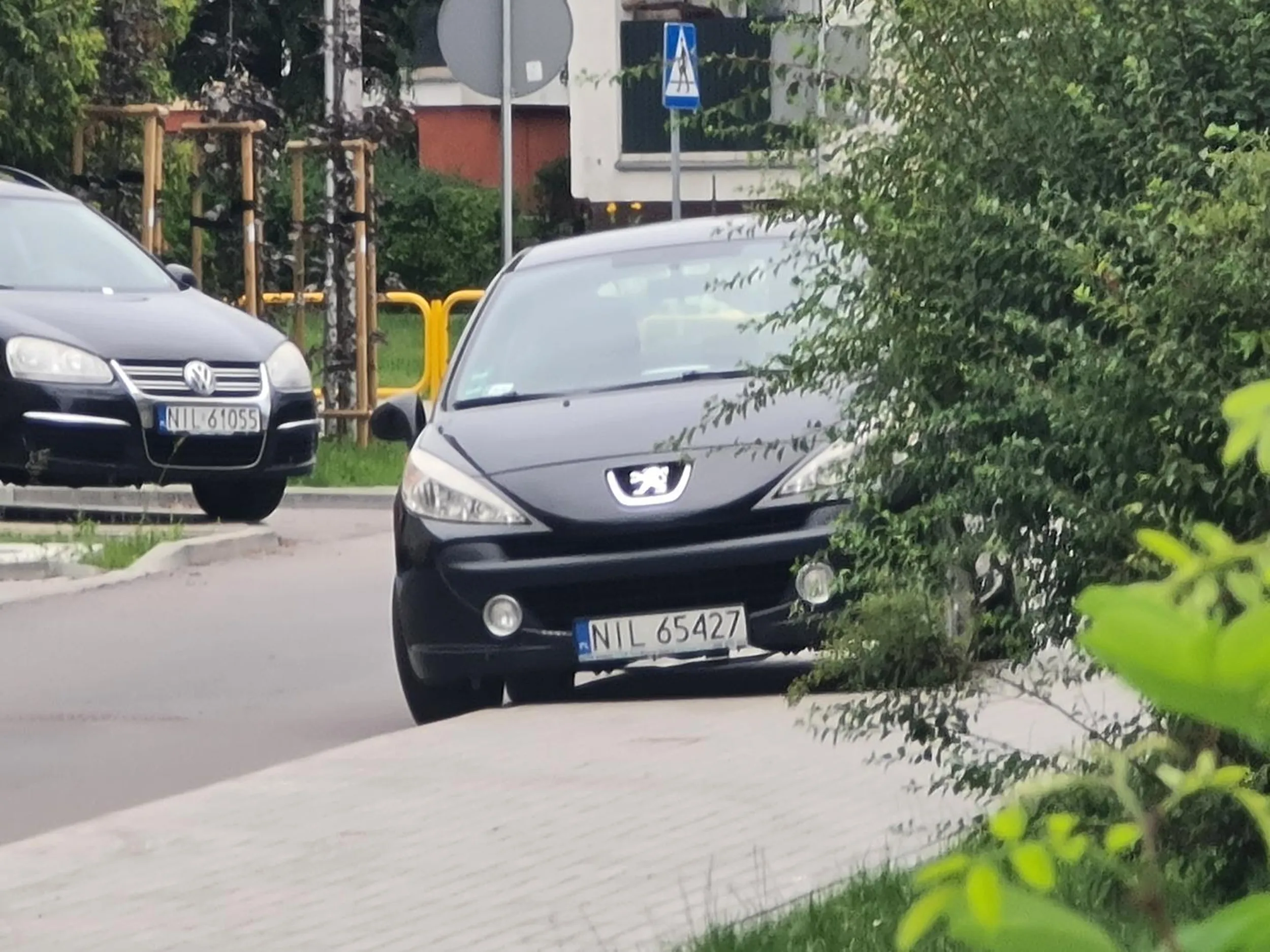Osobnik chyba upośledzony intelektualnie, bo tak właśnie parkuje.