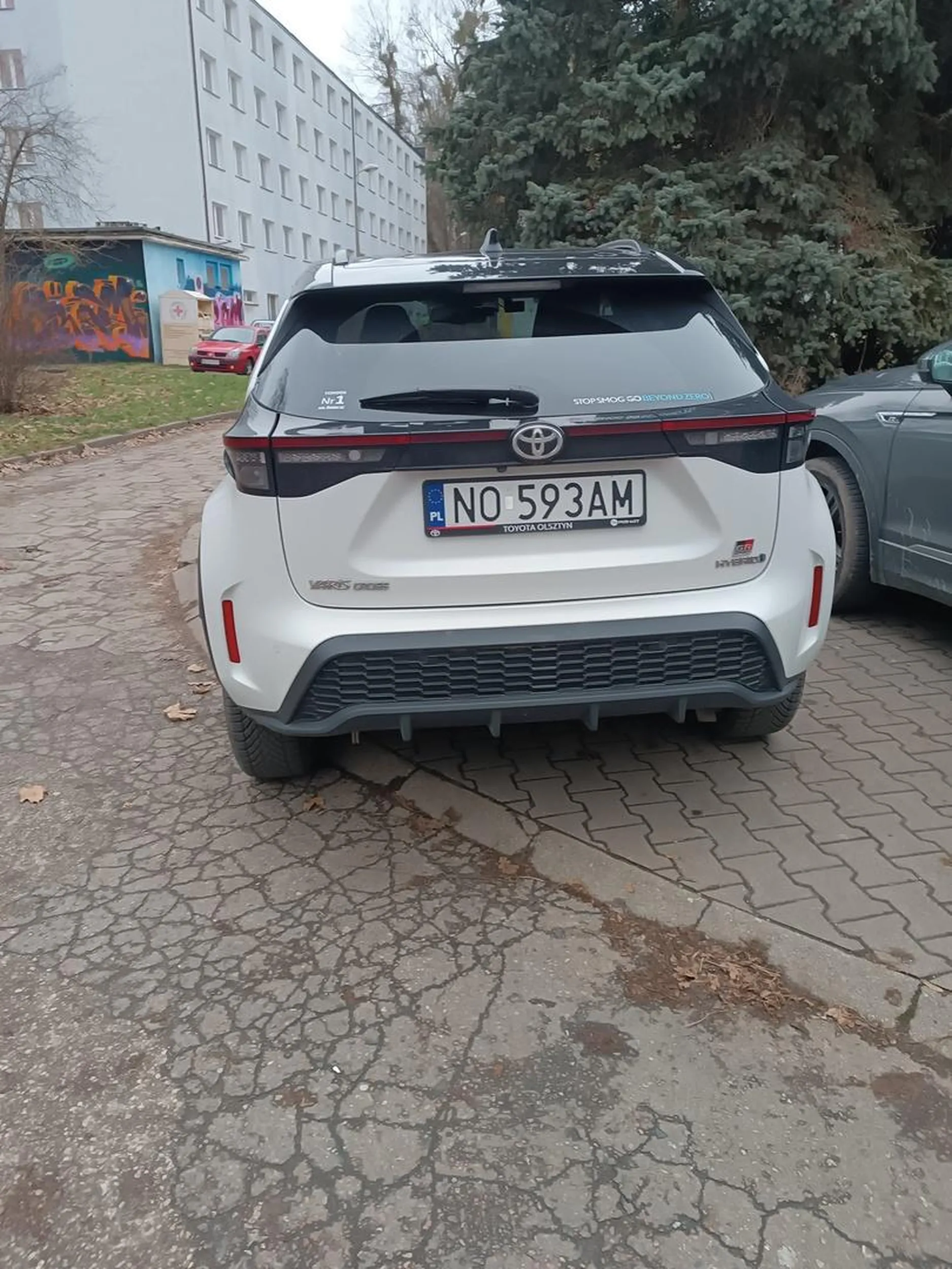 Ponieważ kierowniczka tego pojazdu spieszyła się do dentysty inni mogli sobie pokombinować z przejściem po chodniku.