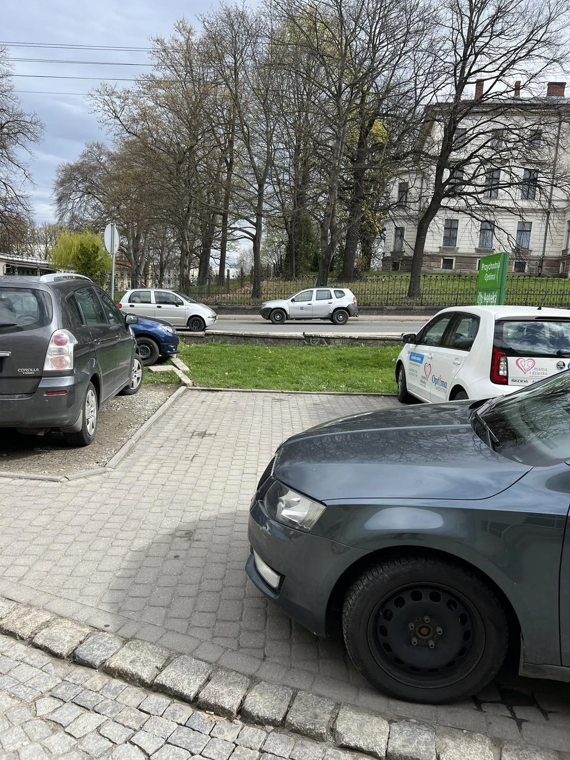 Król parkingu, ważne że on zaparkował, a że blokuje miejsce parkingowe i wyjazd auta to już nieważne