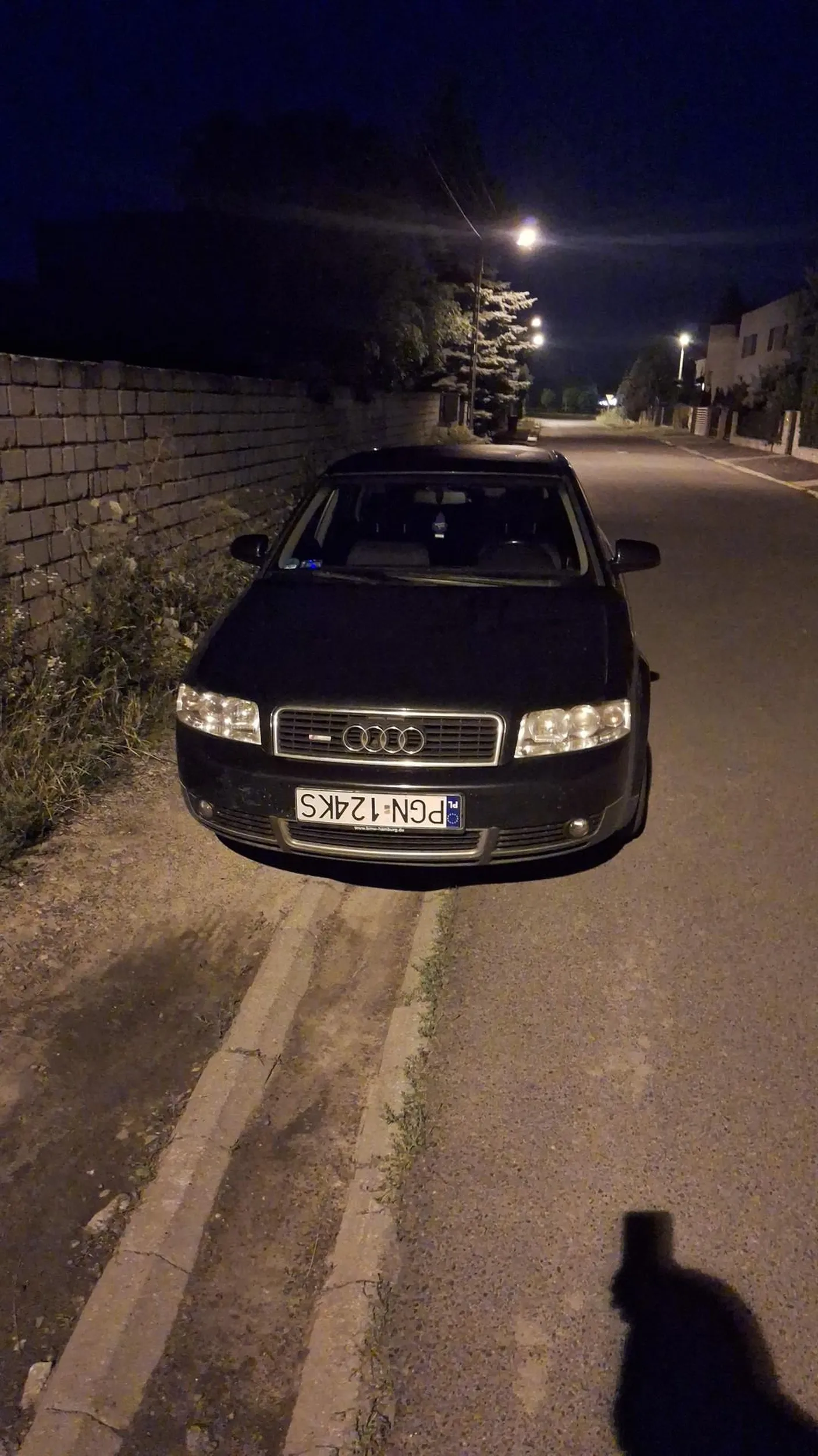Strasznie stare audi. Zostawił na parkingu biedronki sporą plamę oleju. Kierowca to jakiś szczyl co sie nie myje. Brzydki zapach z ust.