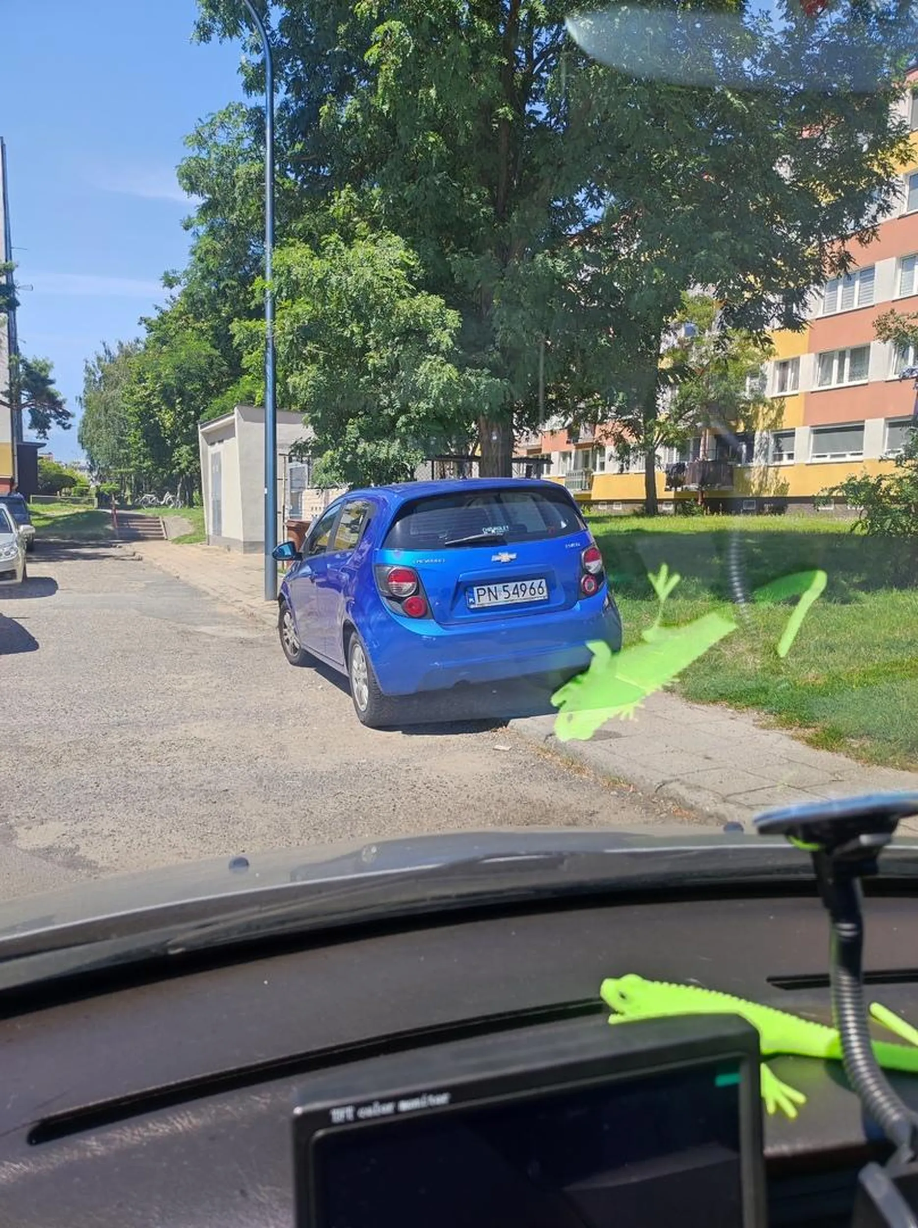 Paniusia zastawiła przejście chodnik Konin Sosnowa 3