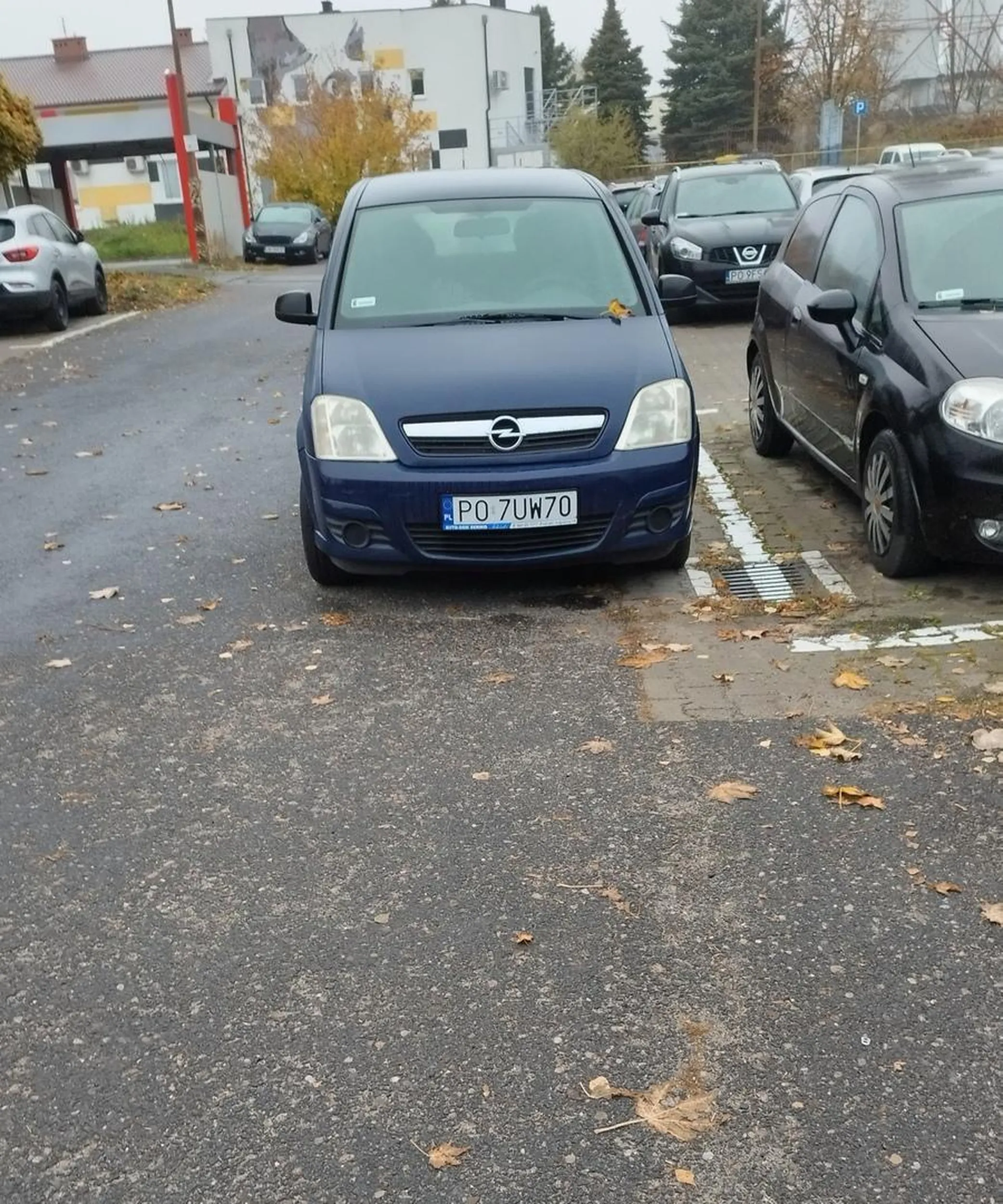 Slepak co parkuje na przejezdzie. Linie parkingowe do czegos sluza.