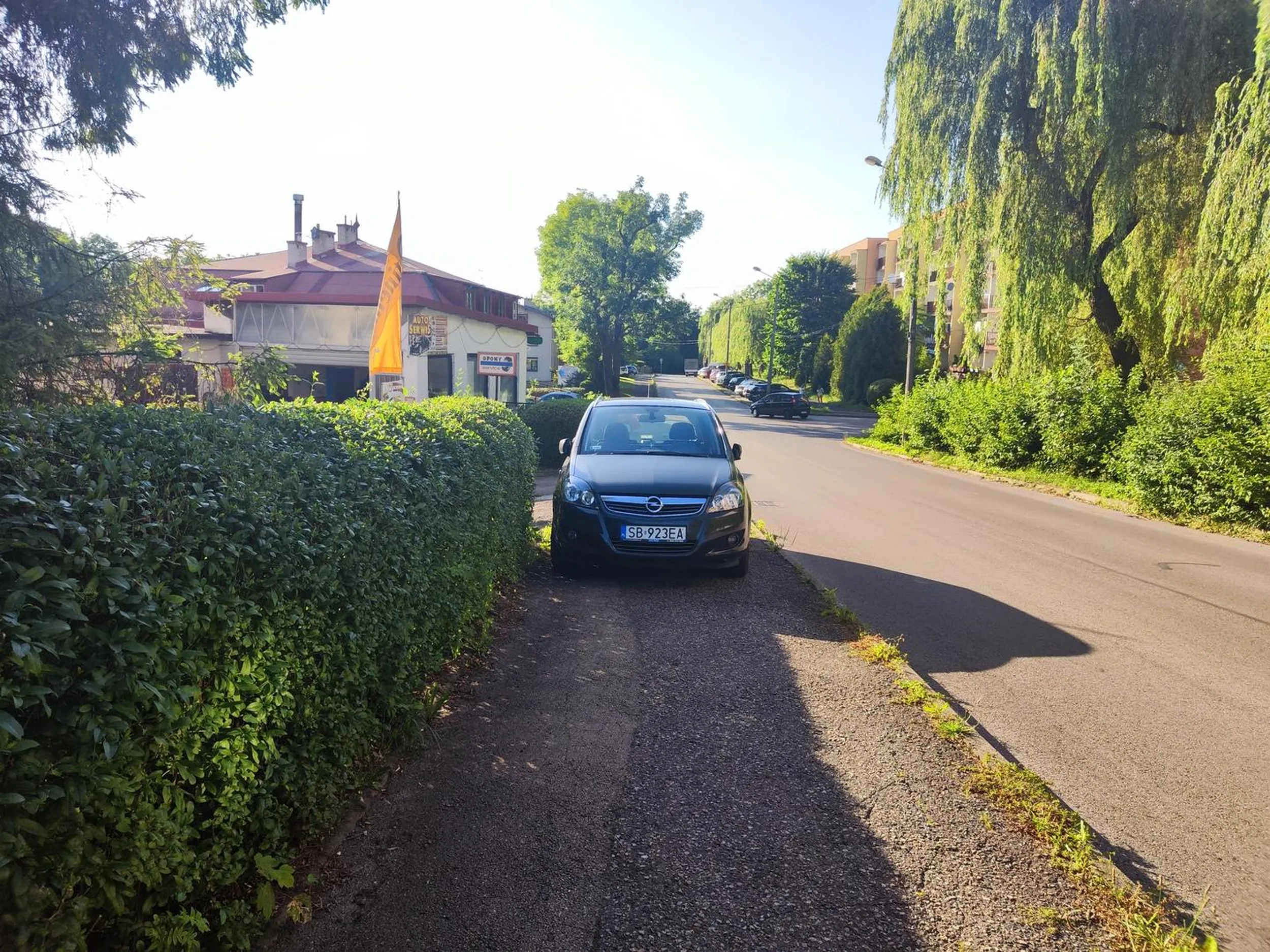 Ja niby zajmuję chodnik? Przecież zostało 20 cm po obu stronach!