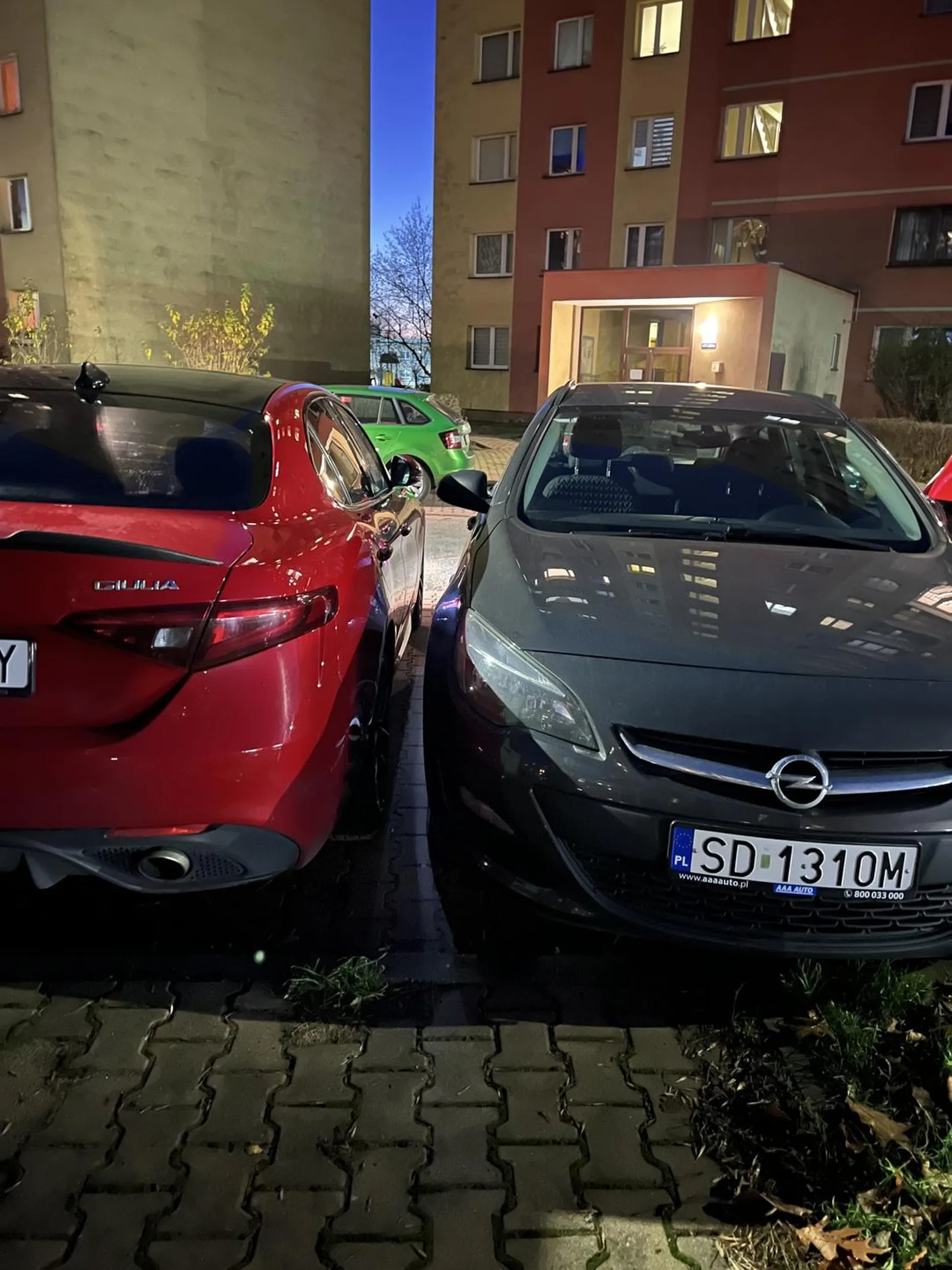 Pozdro dla dobrego kierowcy z Opla, świetnie parkujesz