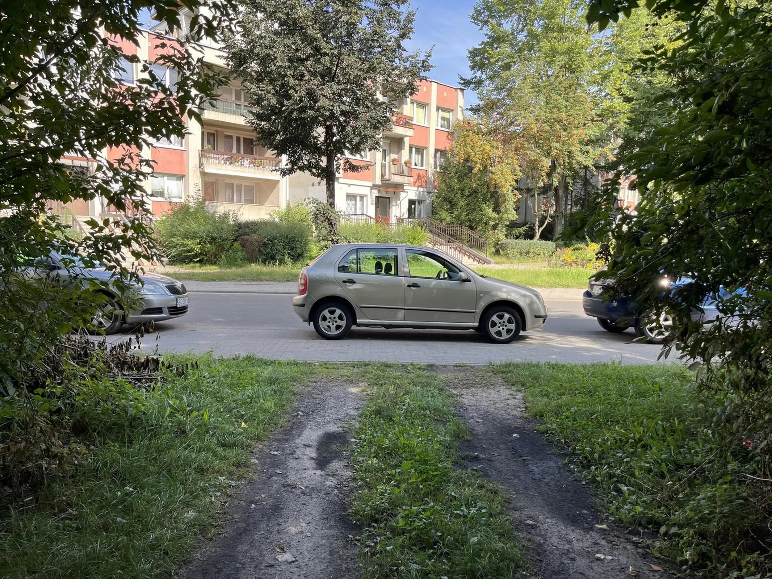 Totalnie nieogarnia parkowania. Blokuje wyjazd.