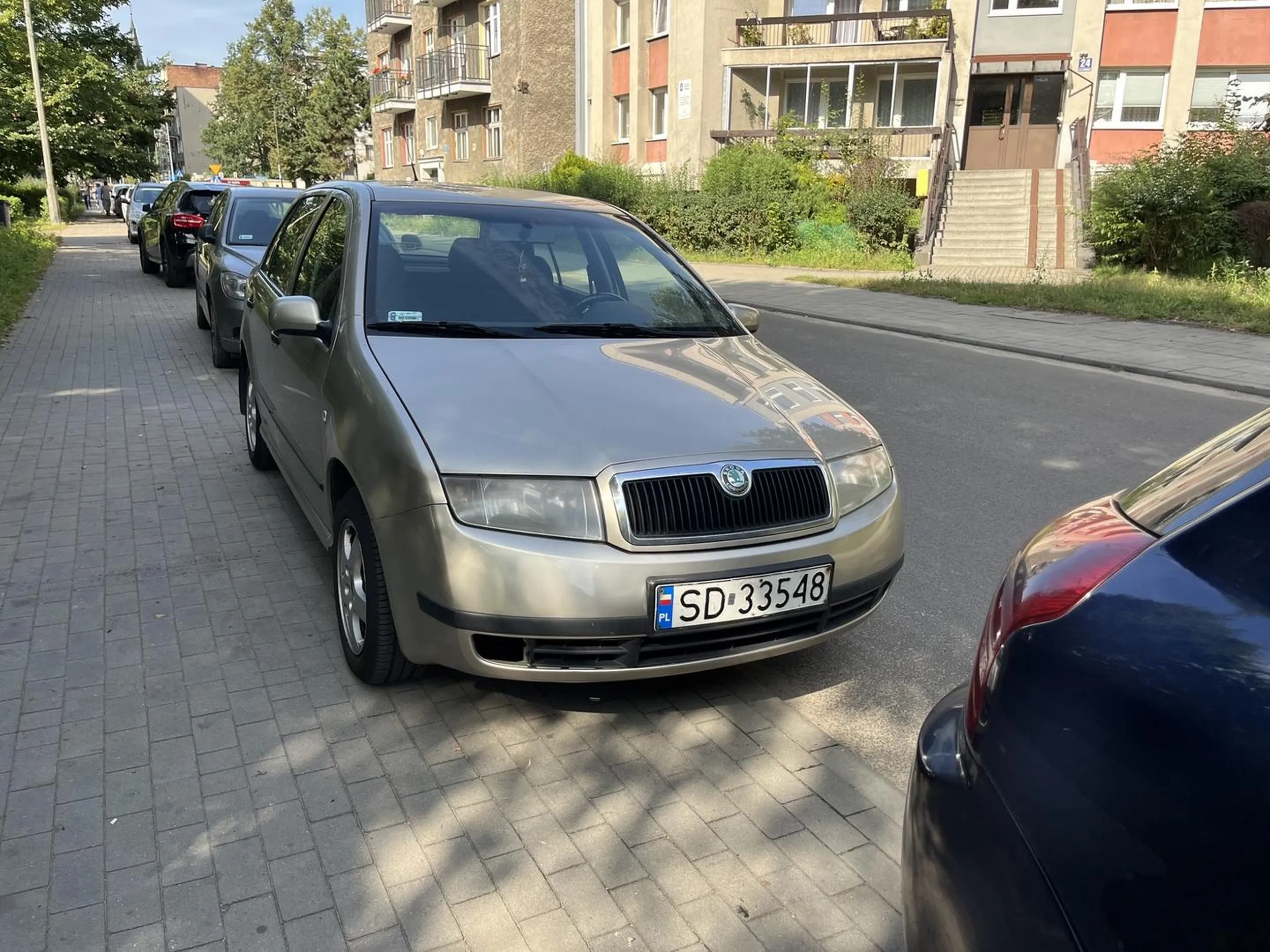 Totalnie nieogarnia parkowania. Blokuje wyjazd.