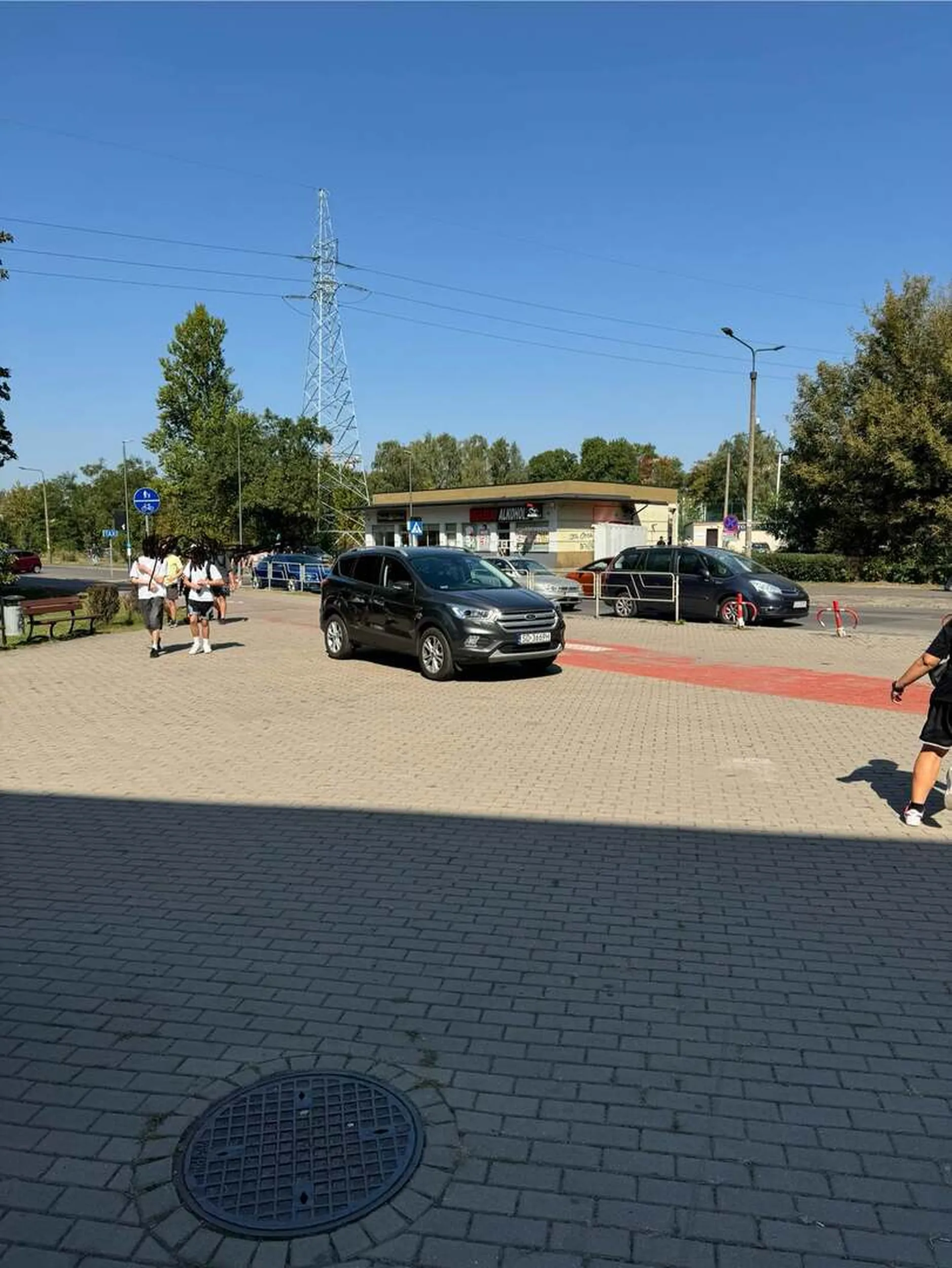 Pani kurator z Dąbrowy Górniczej postanowiła wjechać wzdłuż przejścia dla pieszych