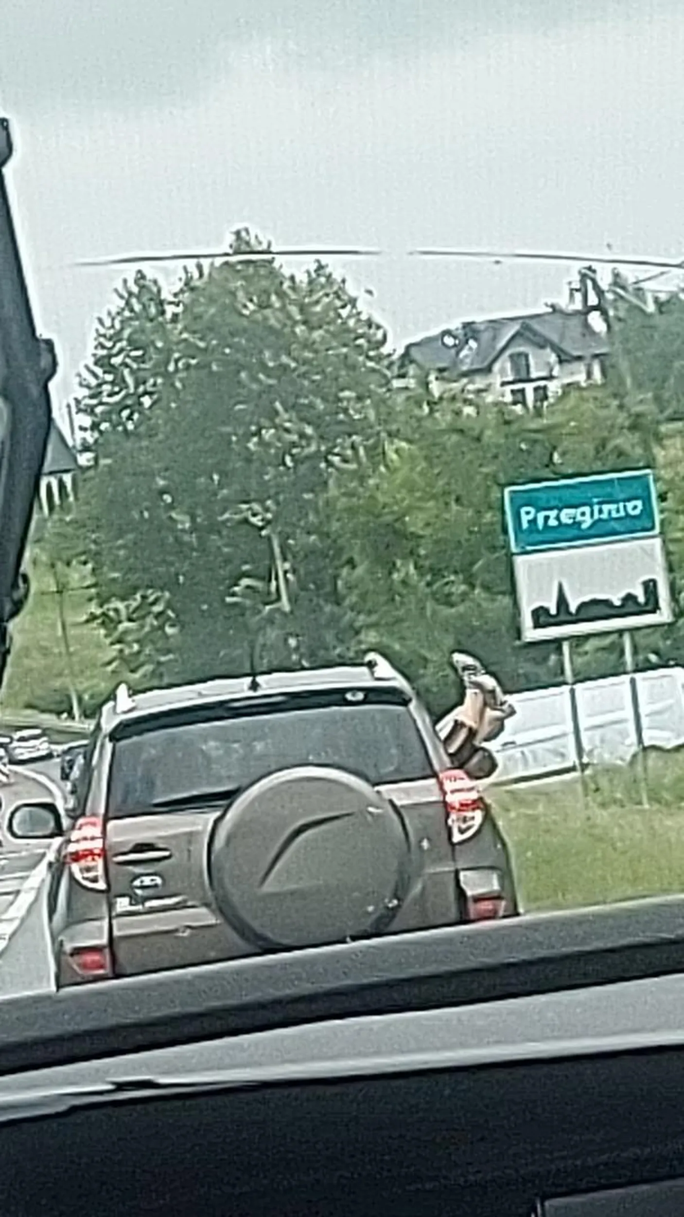 Kierowca wyprzedza na ciągłej linii. Zastawia drogę swoim autem i spowodował dwa wypadki.