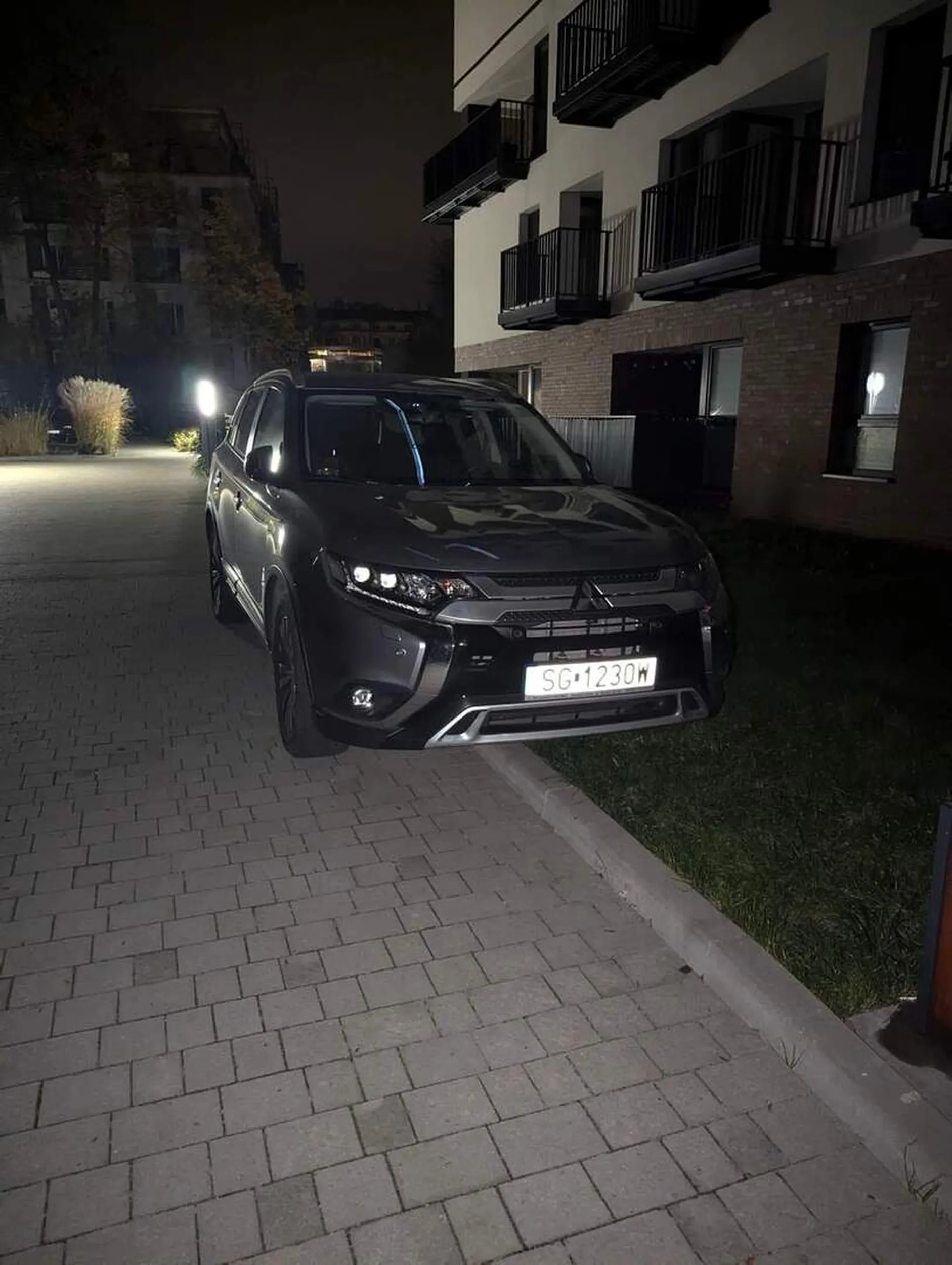 Specjalista od rozjeżdżania trawników na zamkniętym osiedlu w Gliwicach