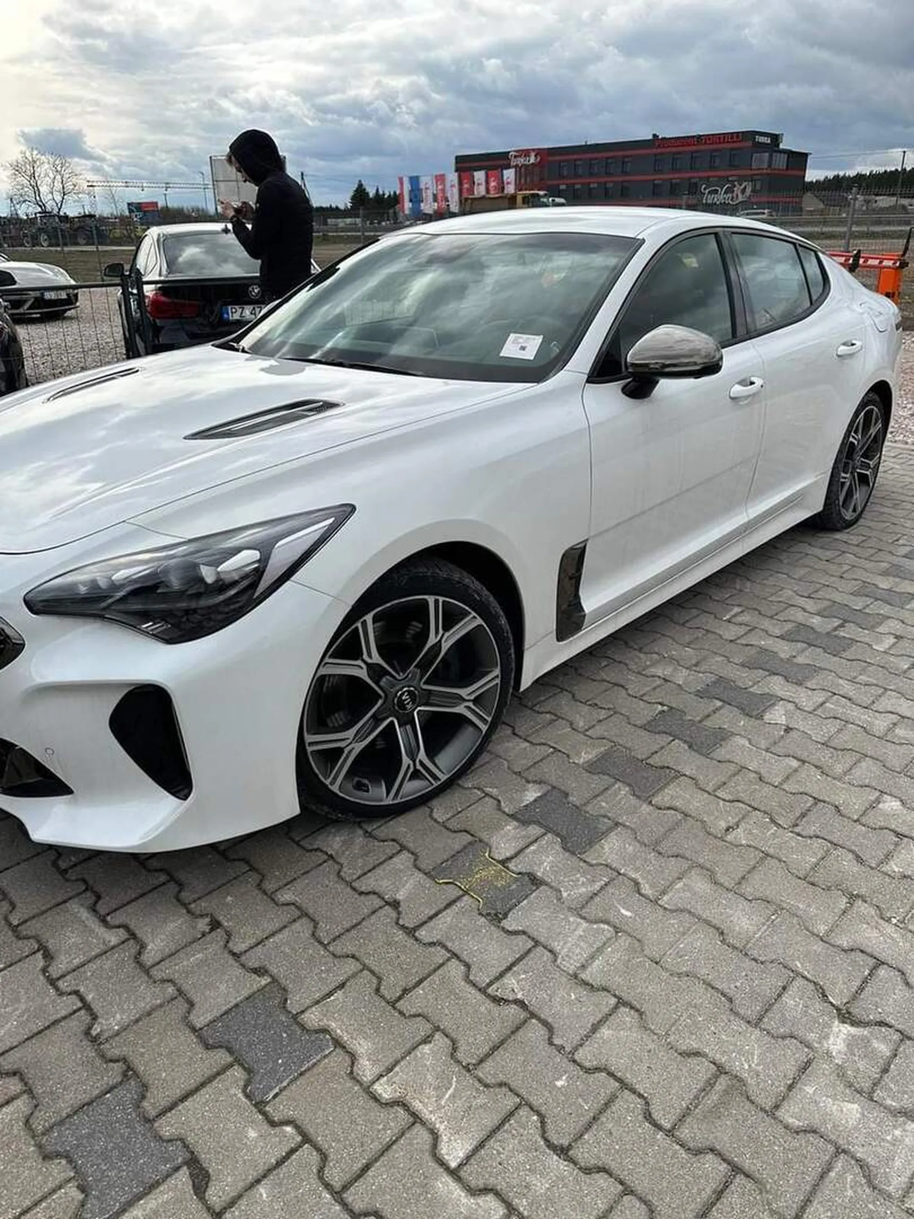 Skradziono auto dziś w nocy na ulicy Jana Pyki 8A, Zabrze Kia Stinger 2019r. Rejestracja SG 256AY kolor biały. Naklejka kotka z miską 95pb na klapce wlewu paliwa Prosimy o kontakt 781297723