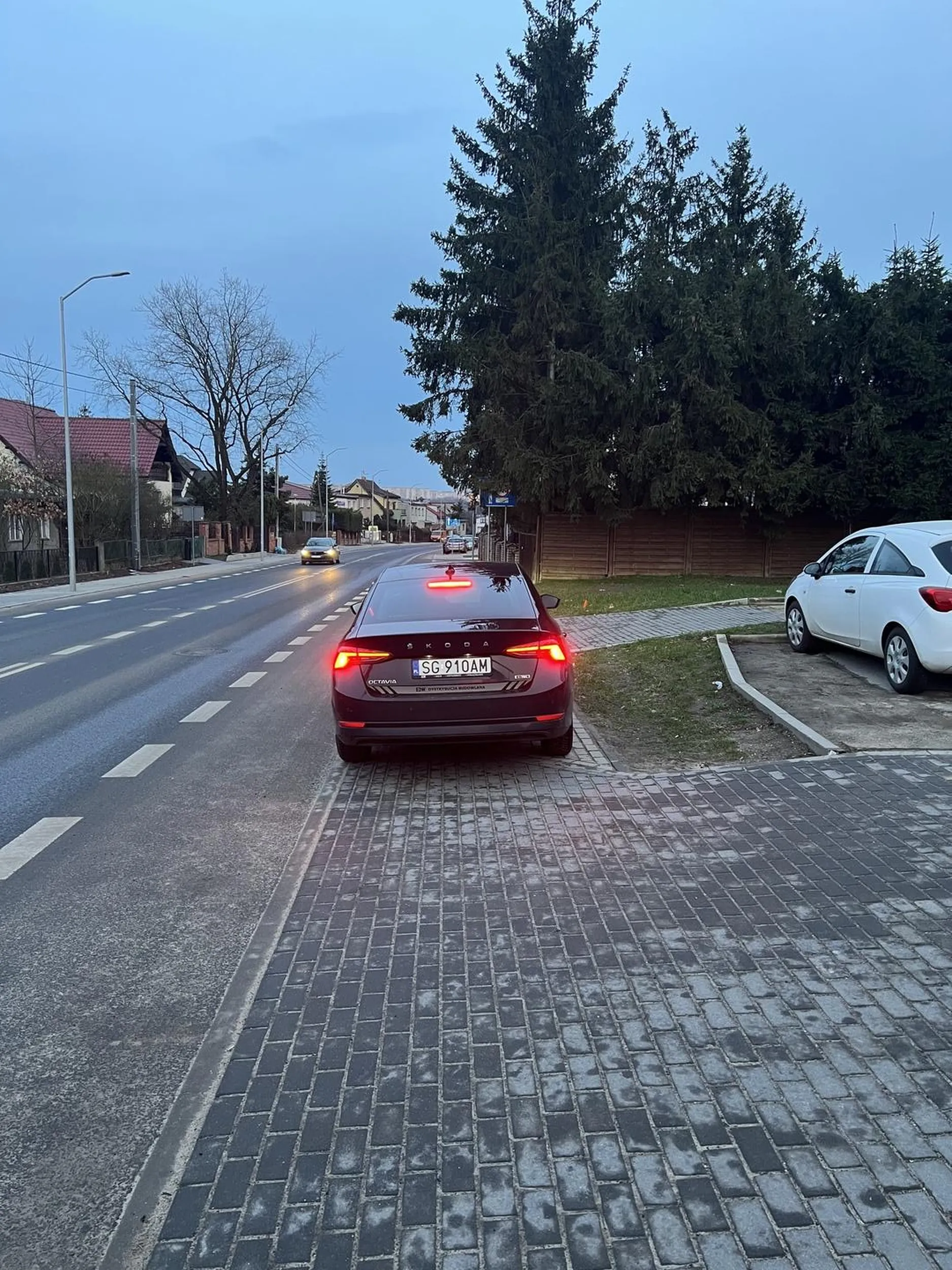 Parkuje na środku chodnika i ma wszystko w dupie nie pozdrawiam wrednego Babska