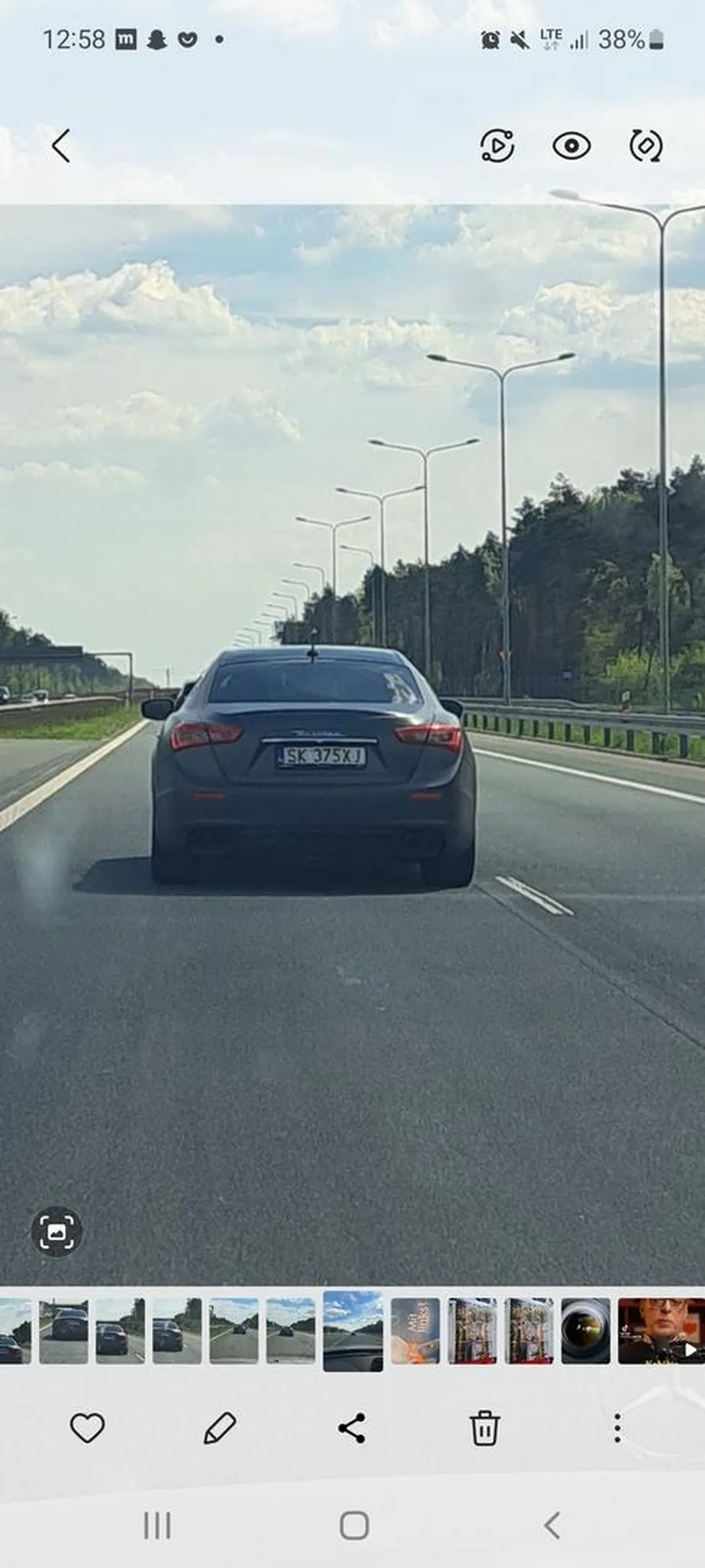 Uważajcie na kierowcę / kierowczynię , "szeryf lewego pasa". WAW - LU 28.04.2024 r. 13:28