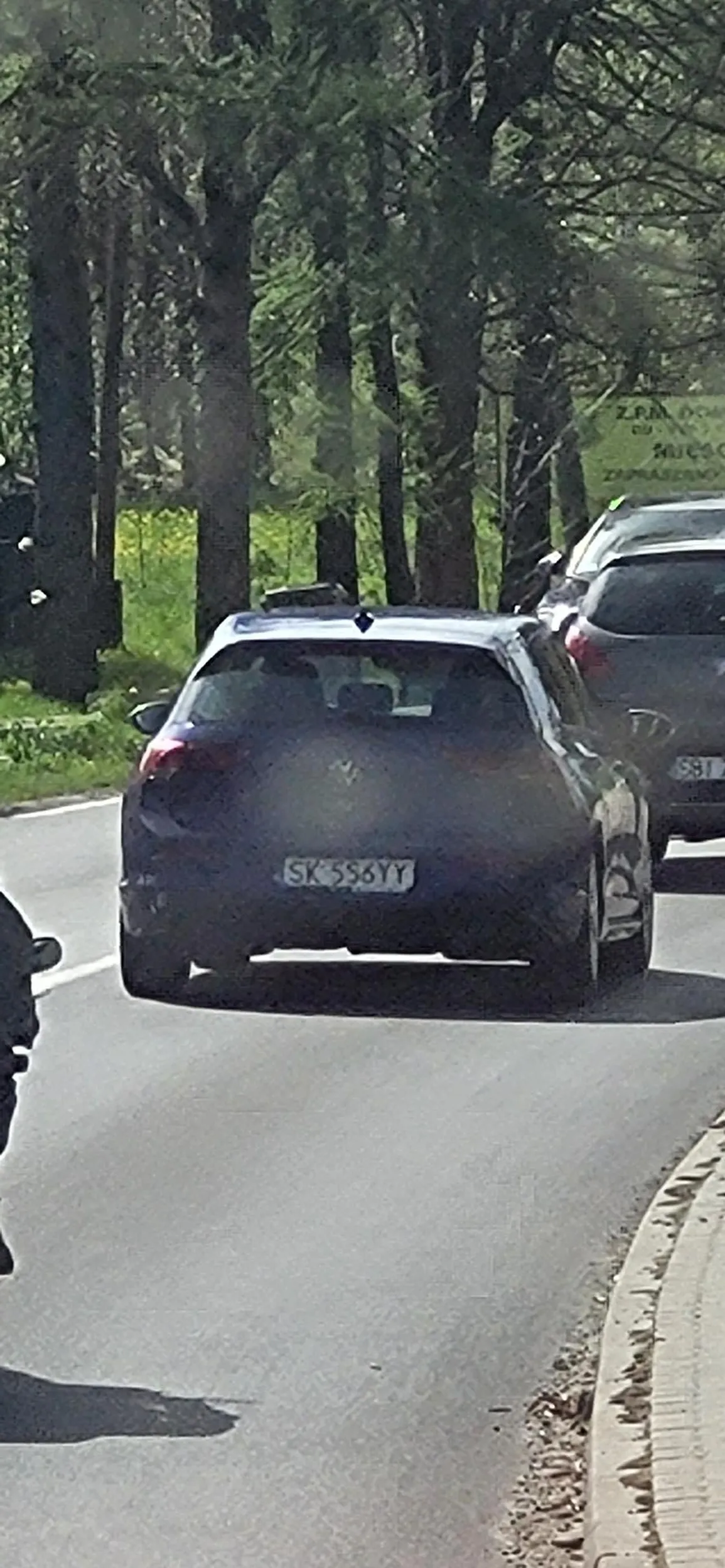 Kretyn wyprzedza na zakazach przed zakrętami nie patrzy na innych  prawojazdy do oddania