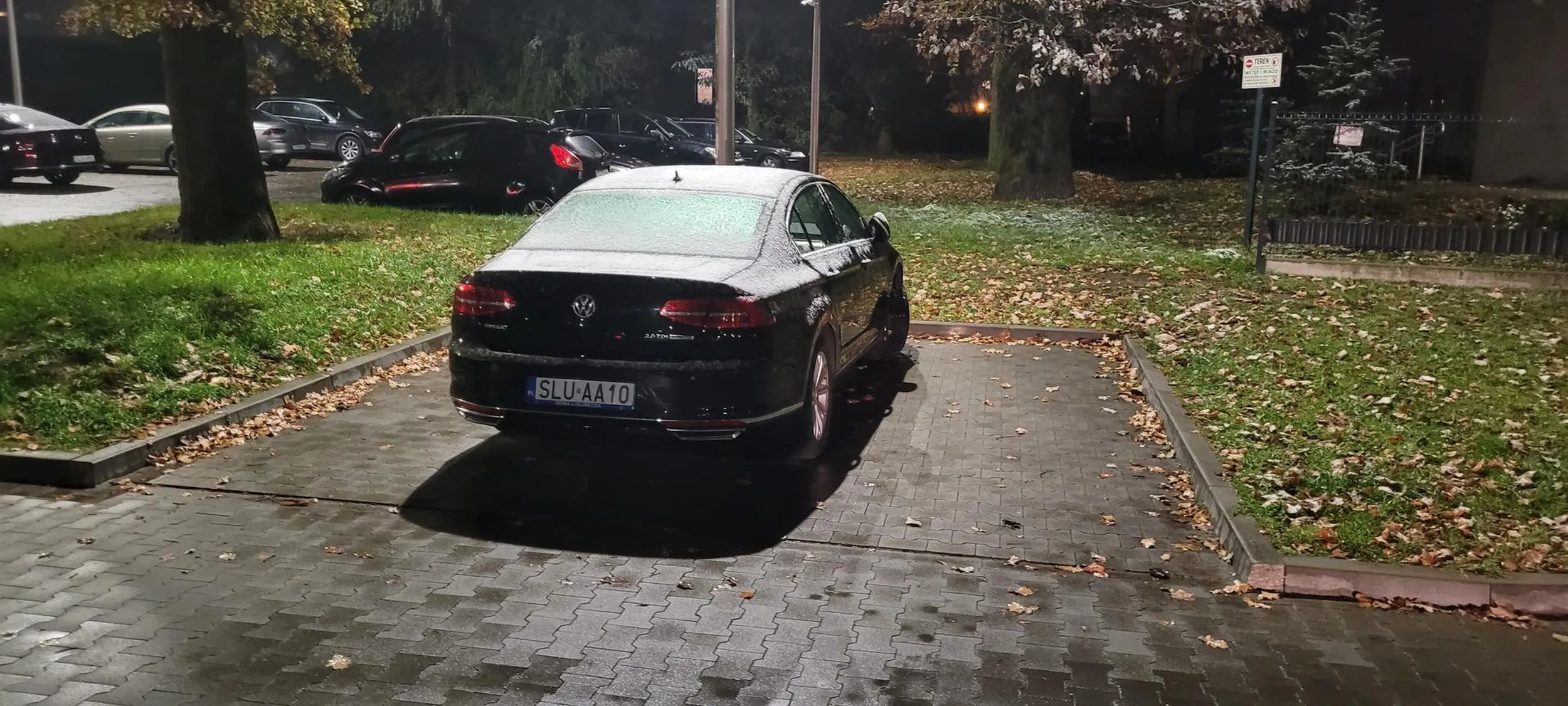 ciota, parkuje na dwóch miejscach