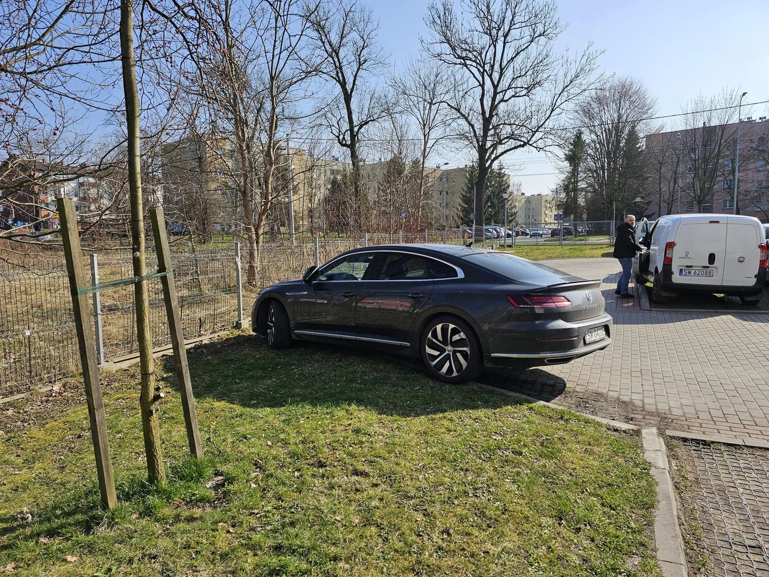 recydywista, często parkuje na trawniku - mimo wolnych miejsc parkingowych na betonie ....no ale swój do swego ciągnie