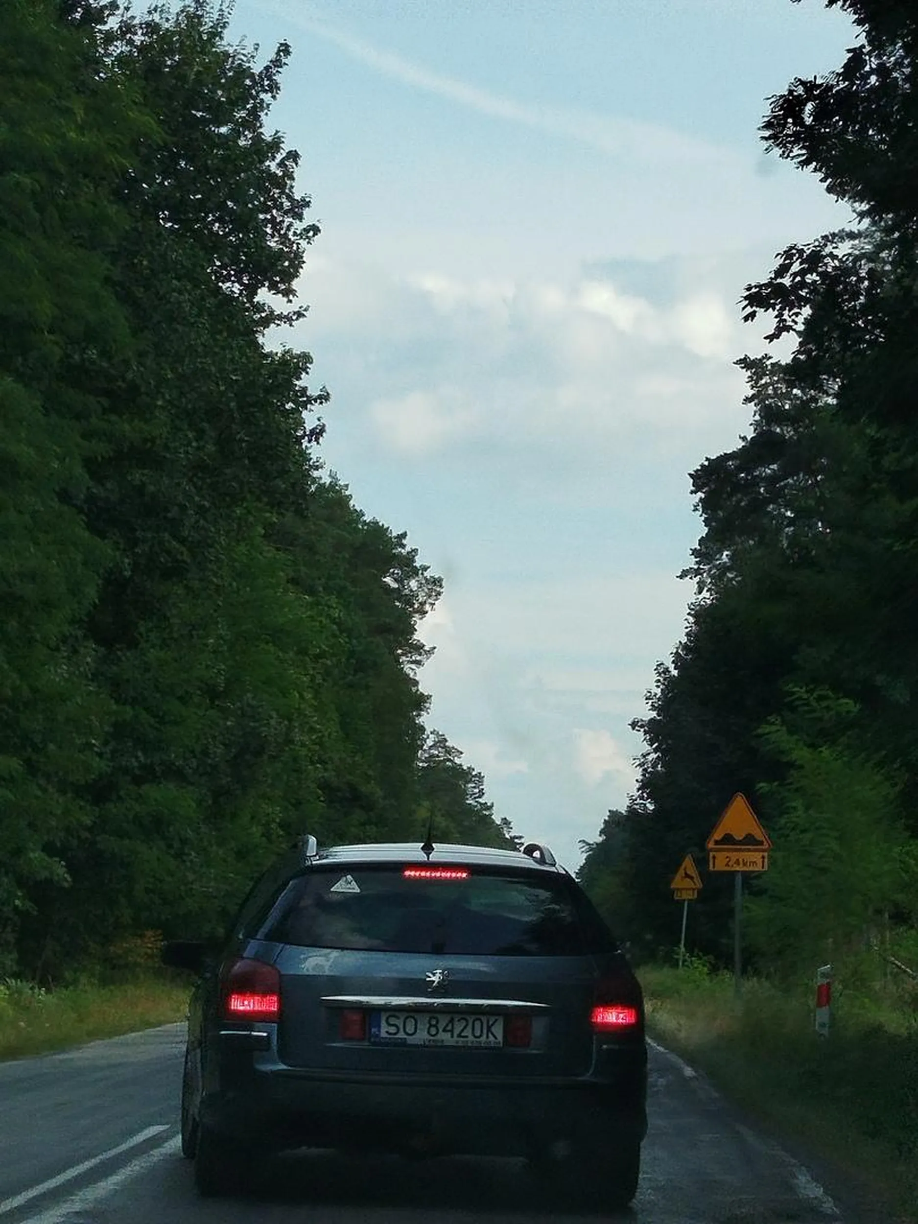 Najpierw wyjechał pod pod maskę, spowalniał ruch przez następne 10 min jeżdżąc całą jezdnią po czym skręcił bez użycia kierunkowskazu.