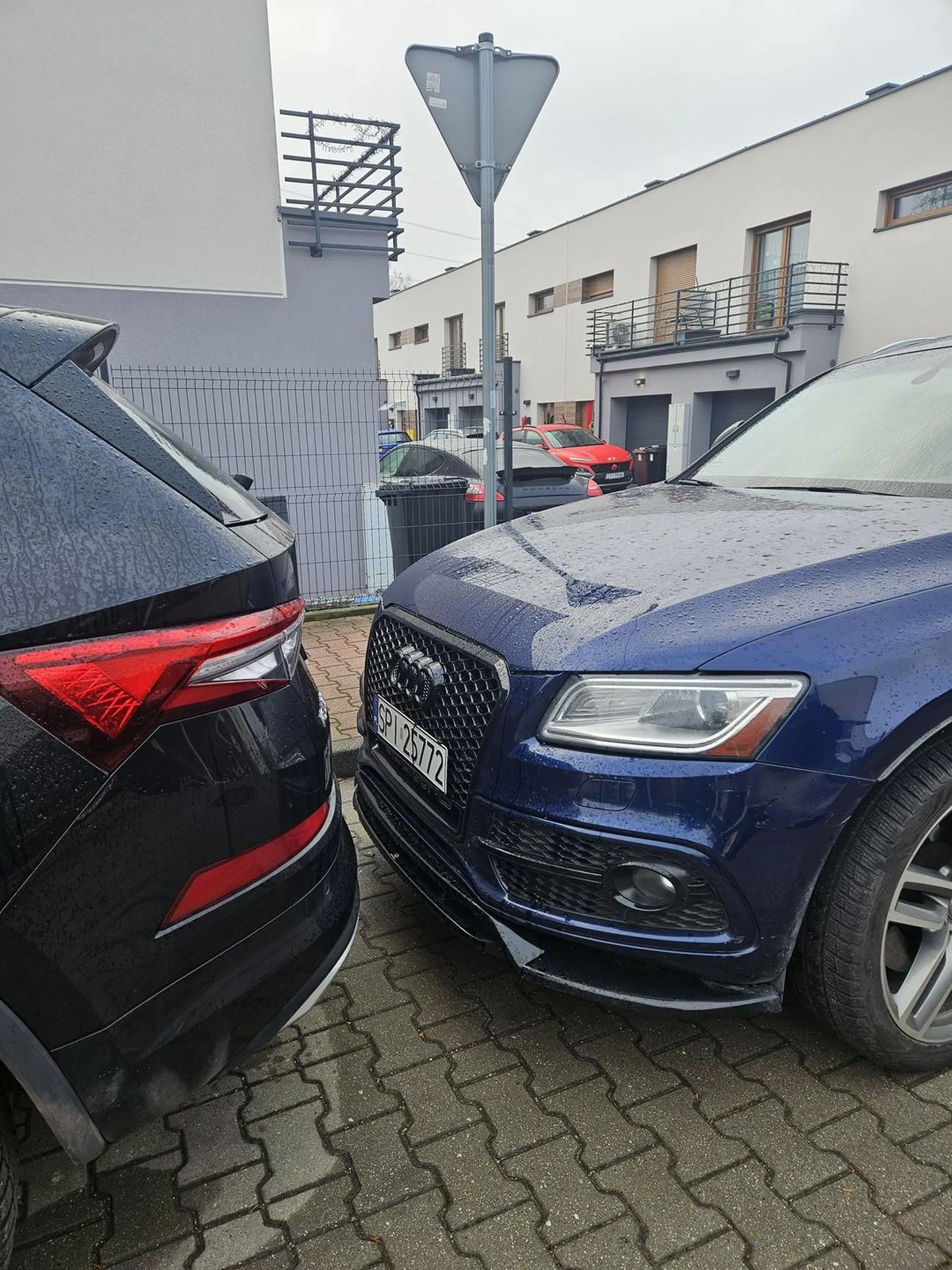 Kolega ewidentnie potrafi zabezpieczyć swoją rejestrację ale jeżeli chodzi o umiejętności parkowania i empatii względem inny to jescze wiele mu brakuje