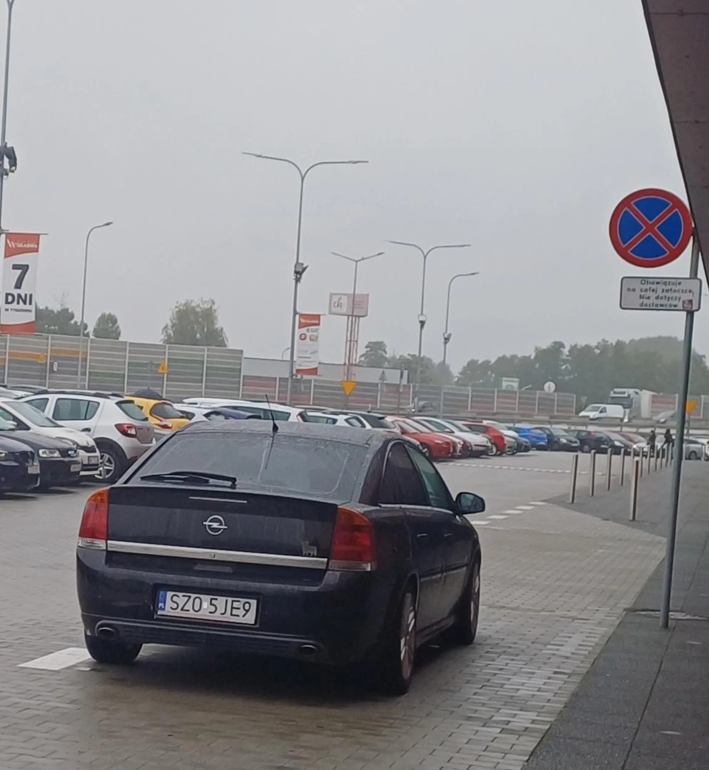 Zakaz Parkowania na całej długości ale jeden pacan z opla jest świętom Krową