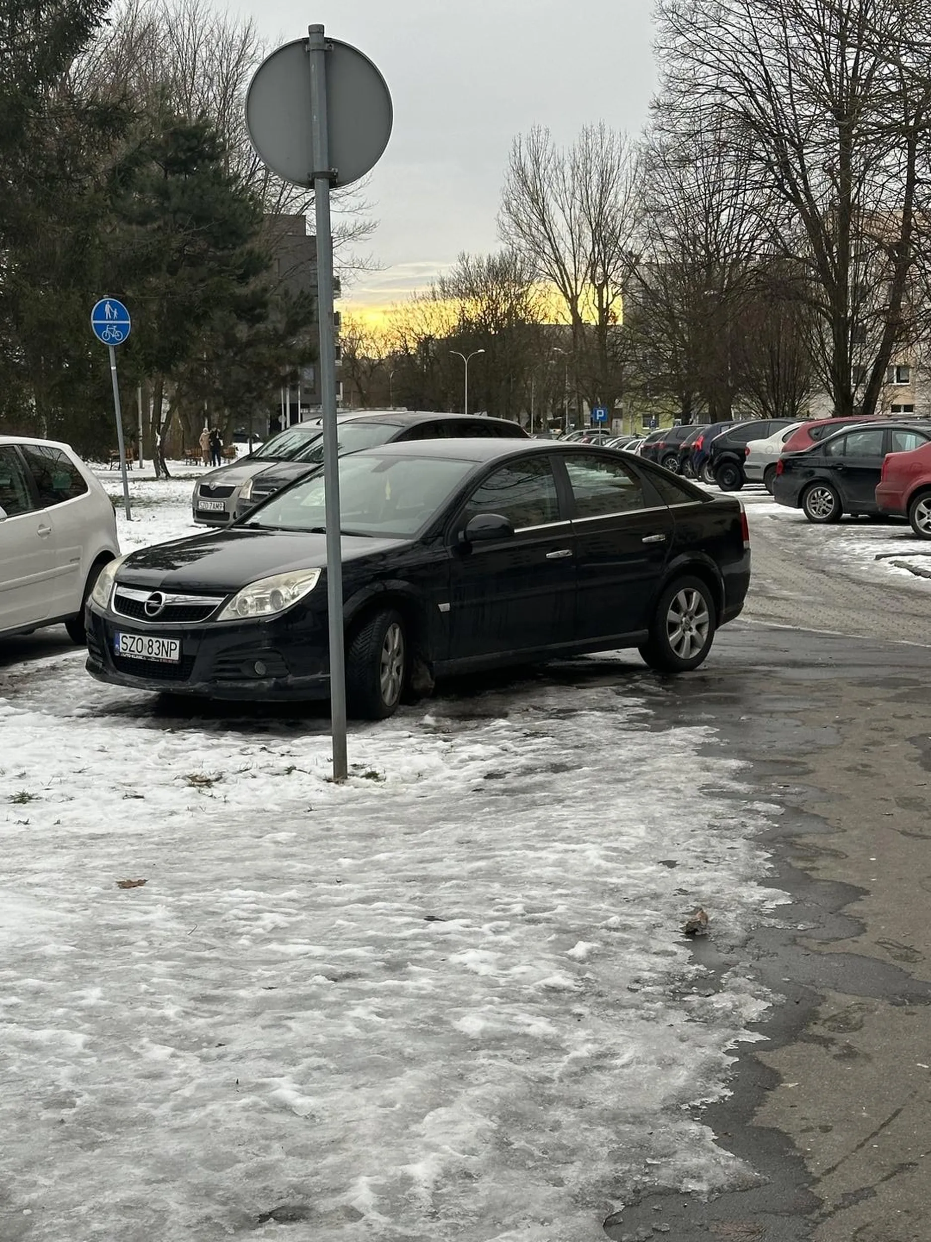 Baba parkuje jak jebnieta, wpierdala się pod zakaz