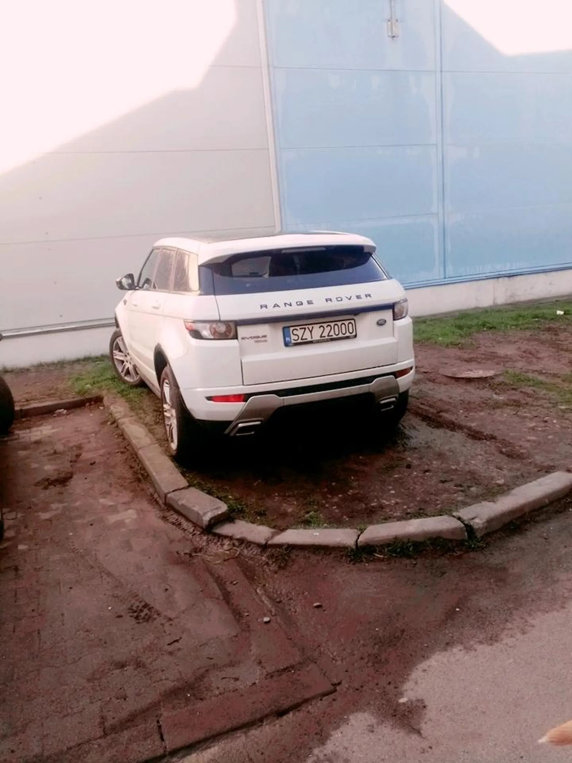 Pani ma problem przejść się 200 metrów na ogromny parking na Tesco i woli niszczyć zieleń miejska niż spalić parę kilo.