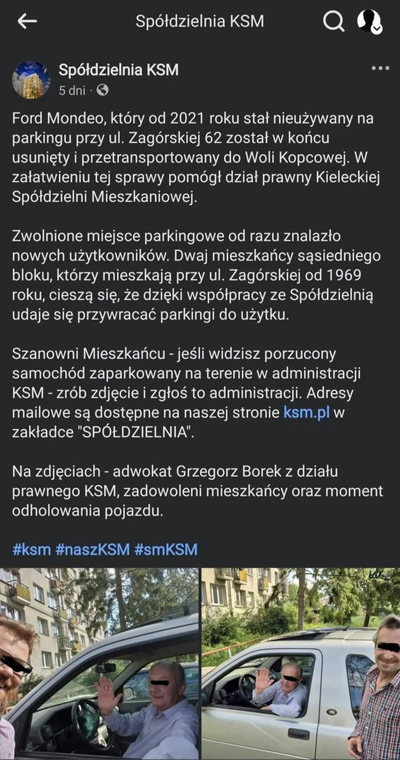 Prawidłowo zapakowany samochód został usunięty na życzenie osobników, którzy nawet nie mieszkają w bloku, pod którym samochód był zaparkowany ?