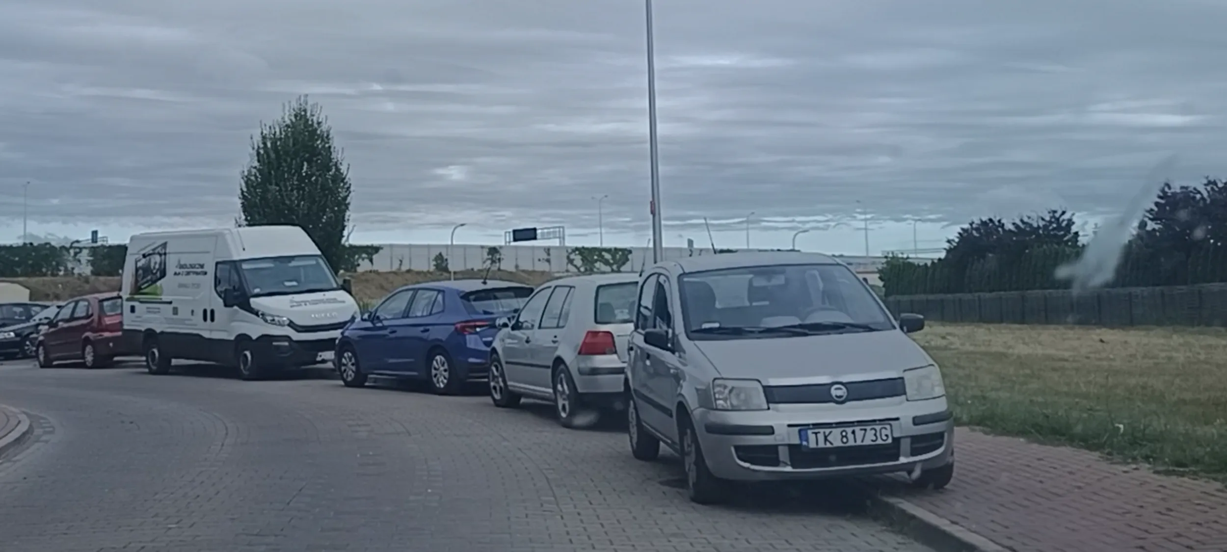 Dzikus z Azji parkuje w Warszawie łamiąc przepisy bo tu obowiązuje zakaz zatrzymywania się i postoju