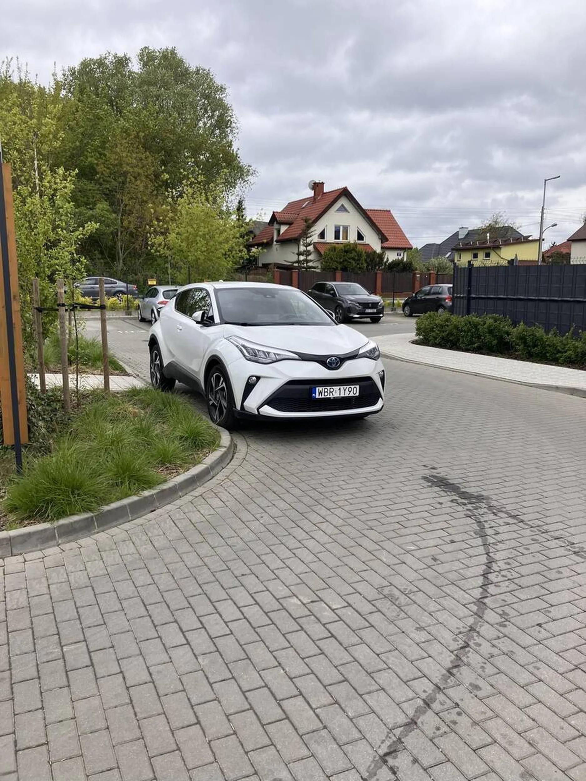 Parkuje na zakręcie parkingu i do tego zastawia chodnik - jedyne pisze wyjście z osiedla.
