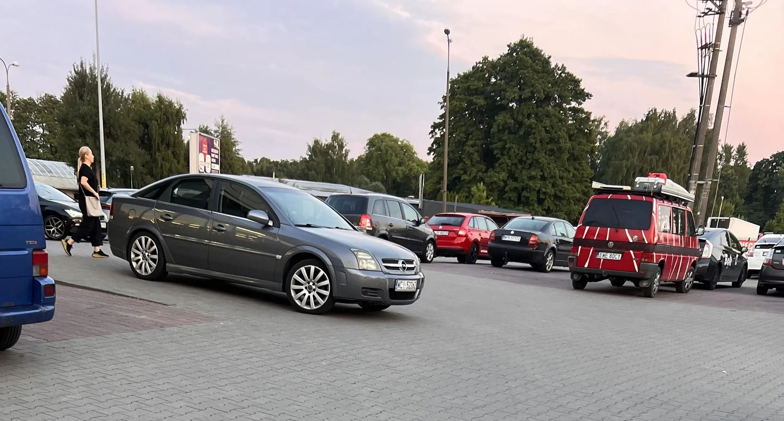 Ameba parkingowa, która parkuje w wejściu do sklepu dodatkowo utrudniając przejazd. Pruszkow, aleje Jerozolimskie 454