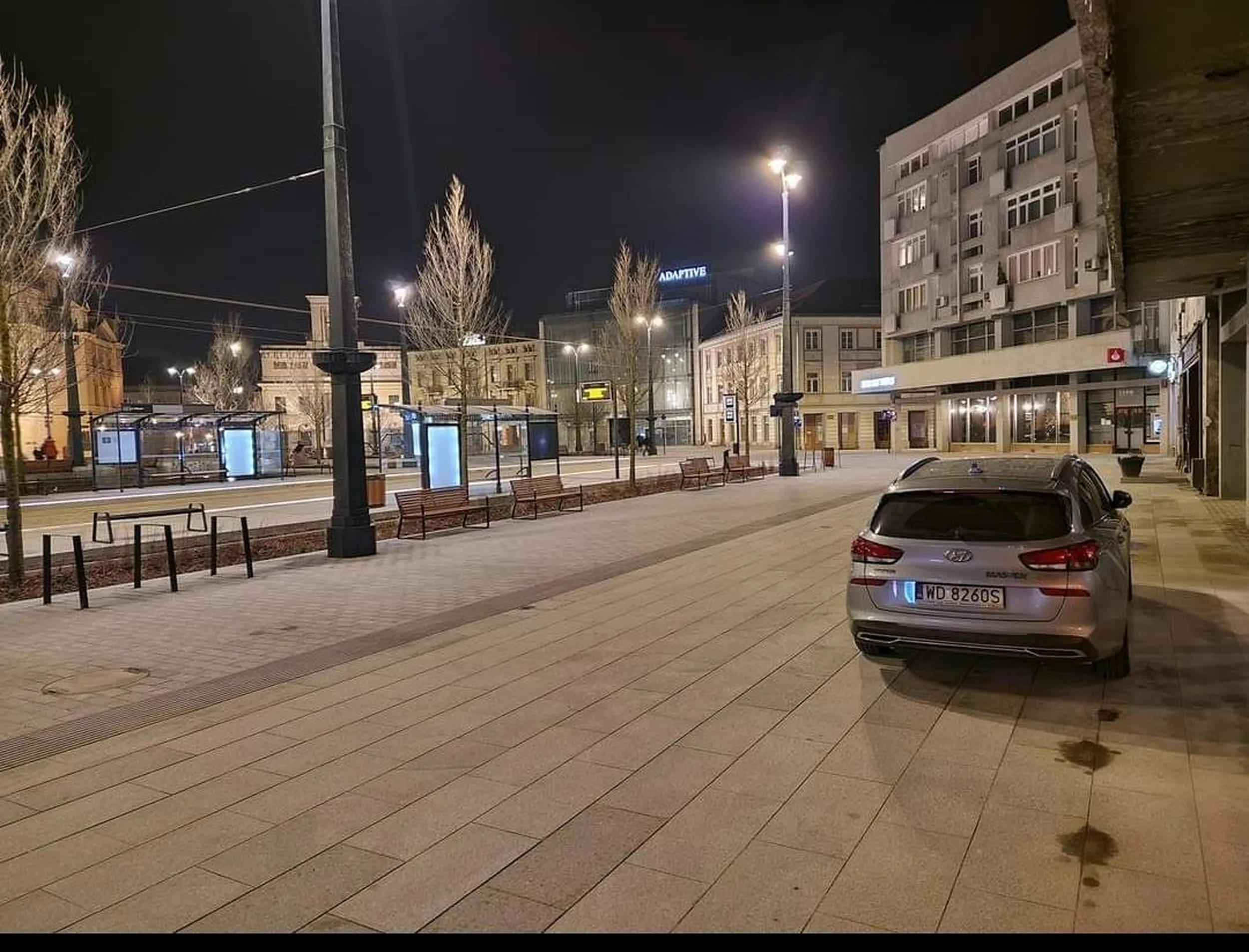 Nowo oddany do użytku plac Wolności w Łodzi.