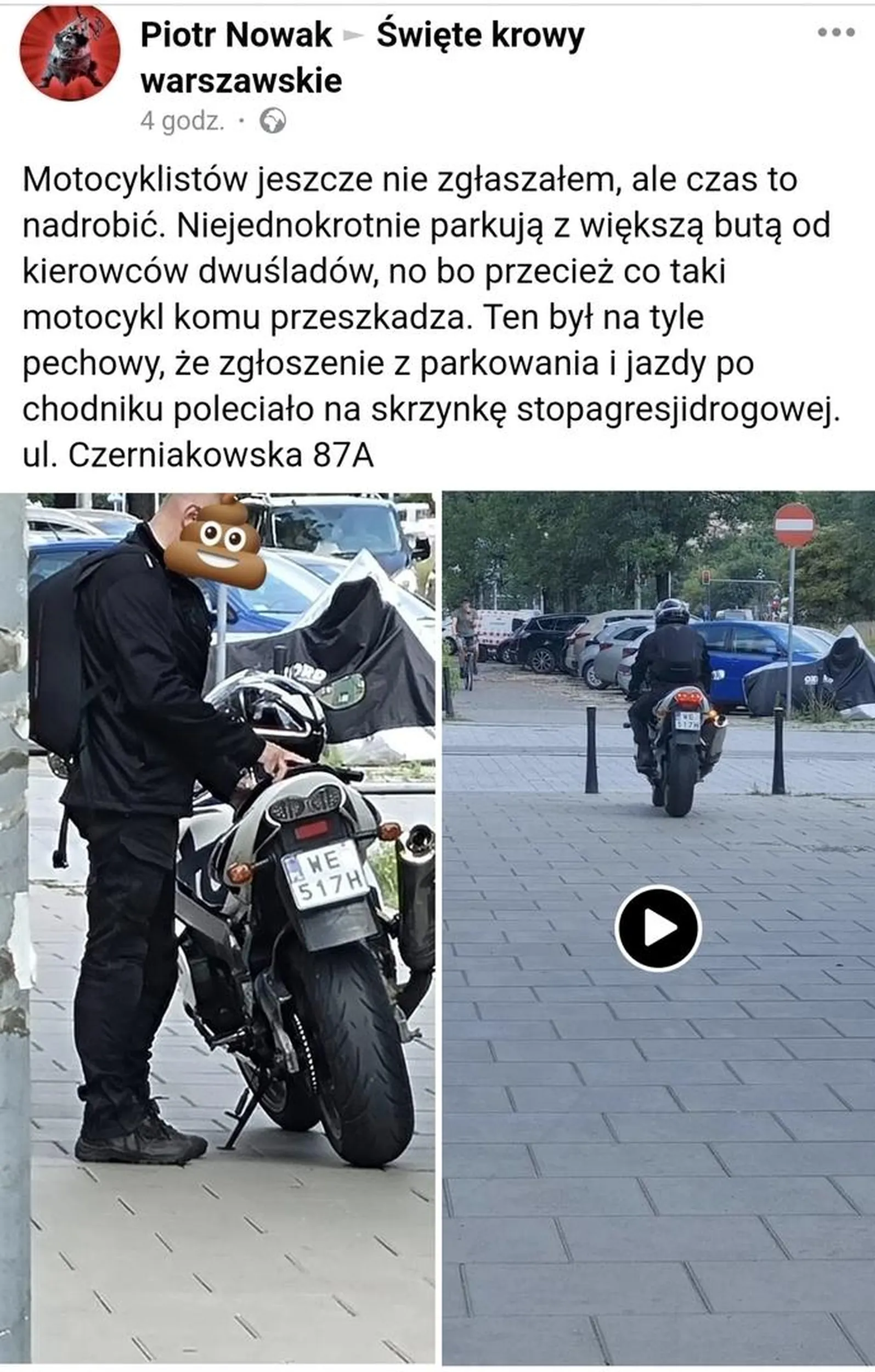 uwazaj kolego bo  rowerowcy sie na ciebie uwzieli i beda wysylac