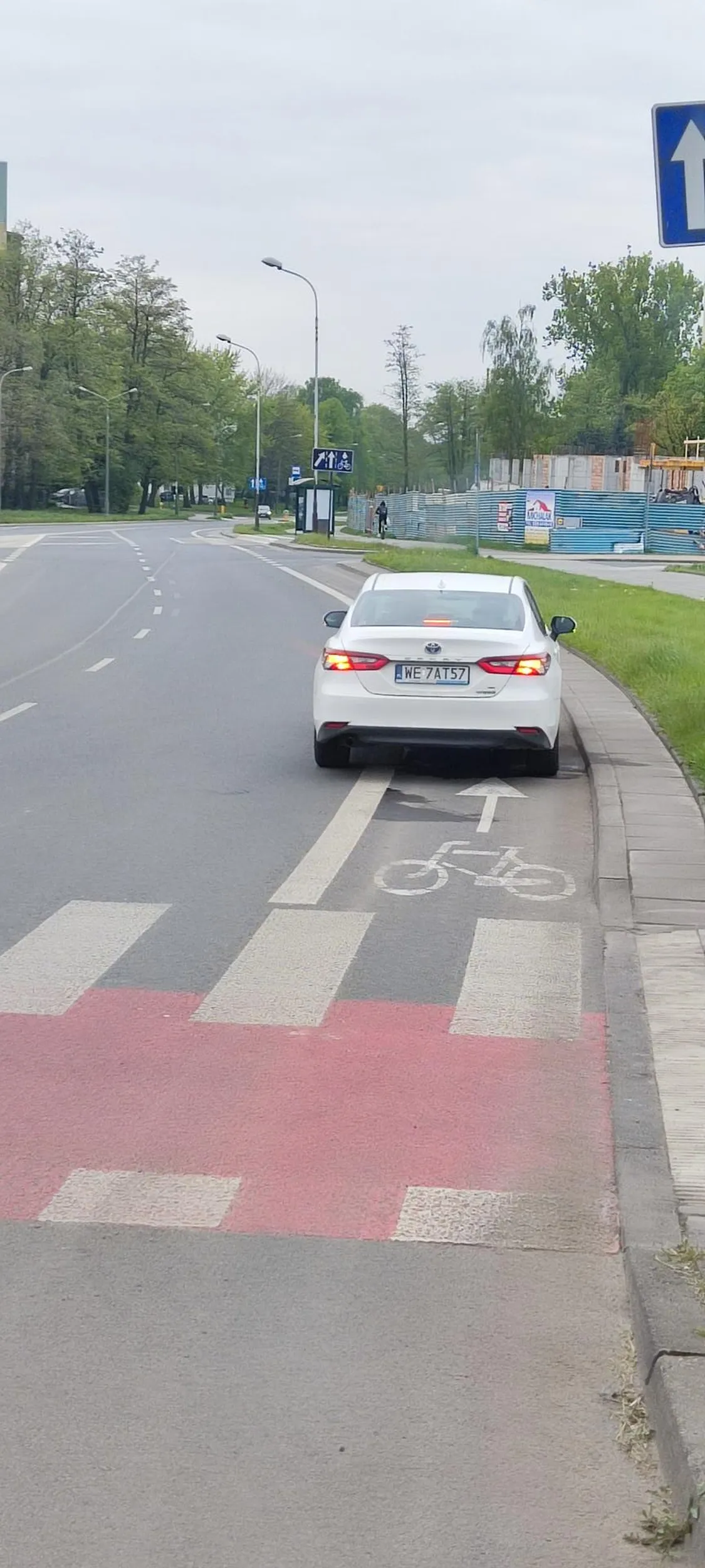 Parkowanie na drodze dla rowerów