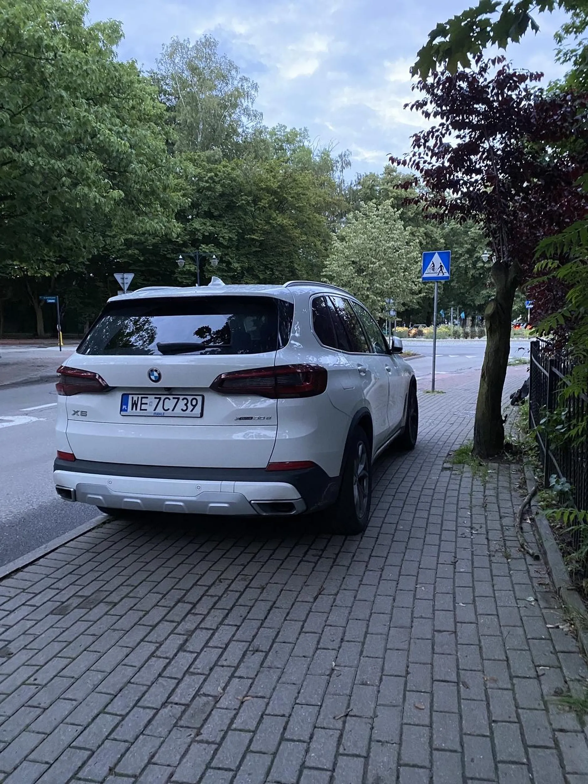 Cipka bez wyobraźni zablokowała chodnik