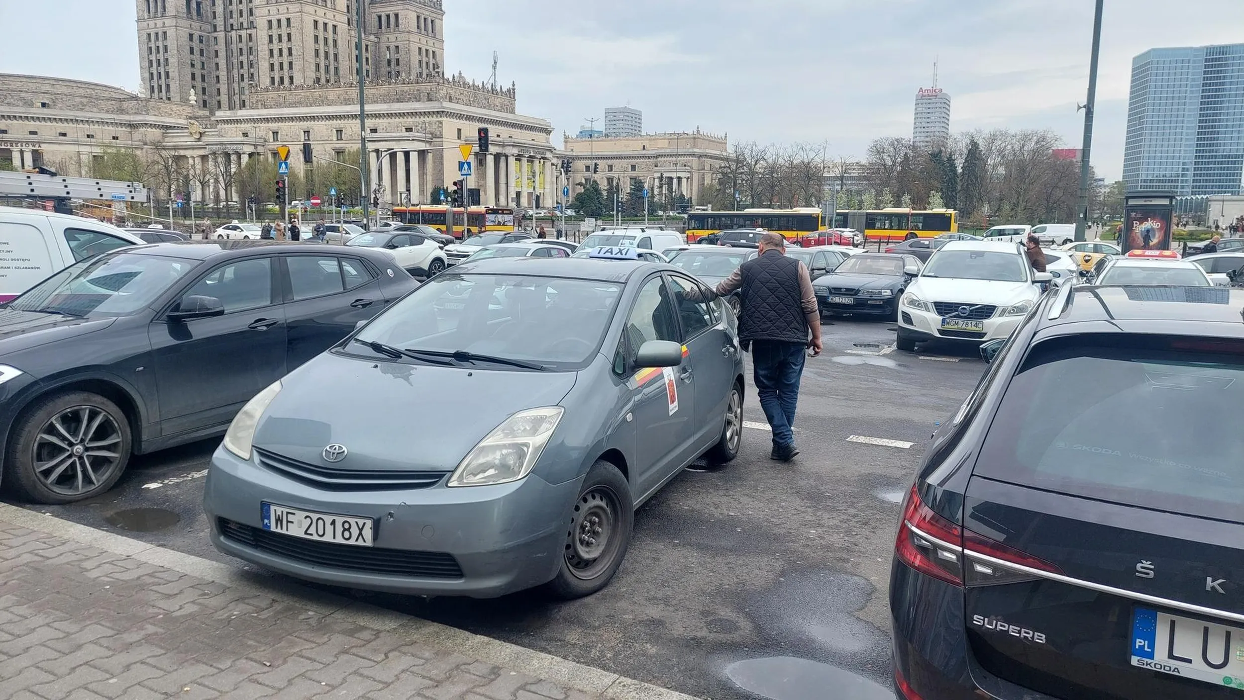 patotaksówkarz nie potrafi parkować