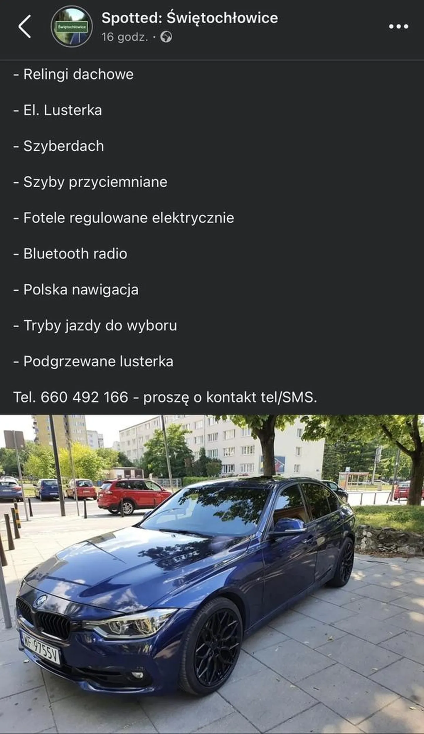 Nie wiem czy właściciel pojazdu wie, ale od dobrego roku na jego pojazd scamuja ludzi na pewnej śląskiej grupie spotted, wciskając kit, że potrzebuje szybko gotówki na mieszkanie