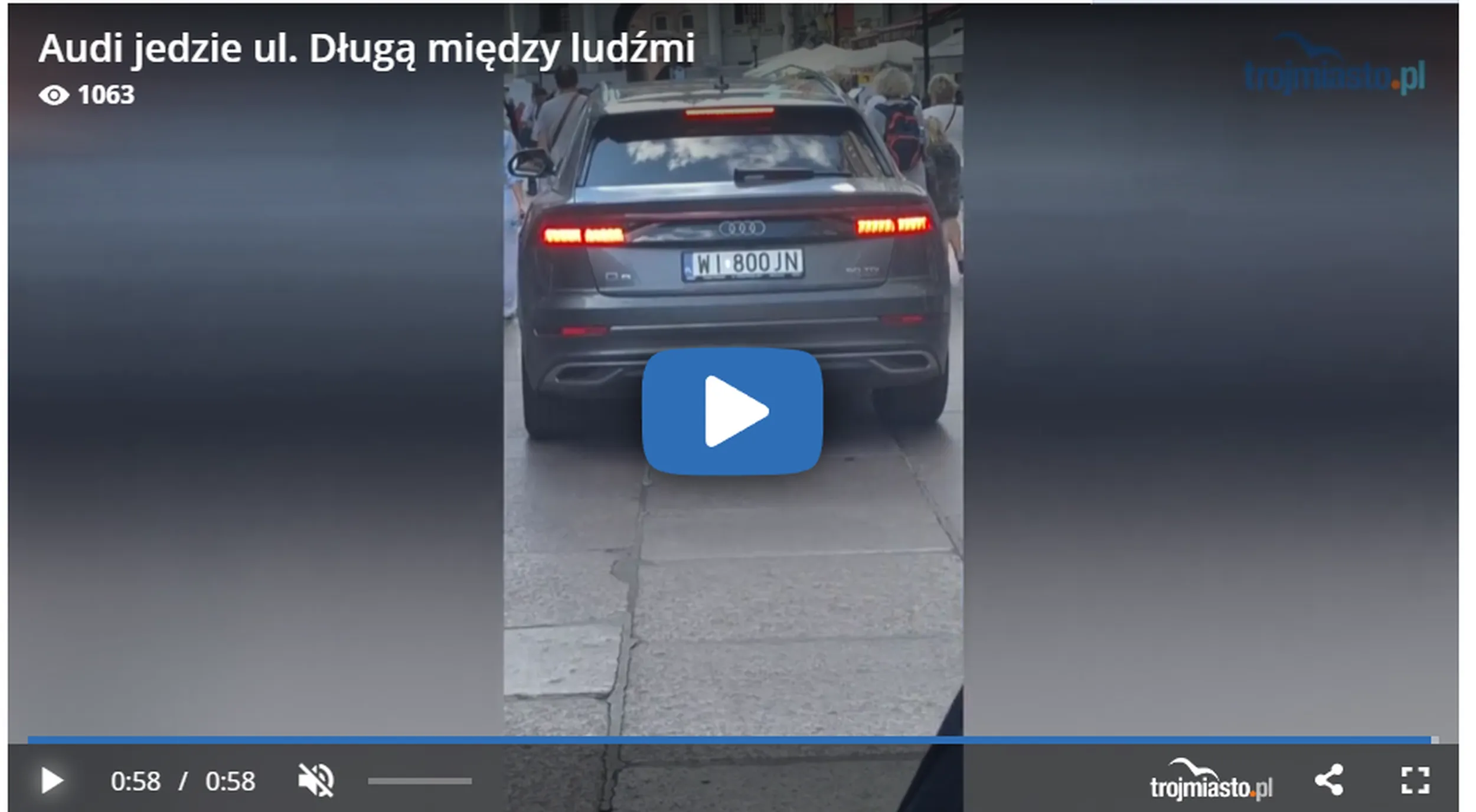 Brak mózgu. https://www.trojmiasto.pl/raport/Audi-jedzie-ul-Dluga-miedzy-ludzmi-rt377518.html