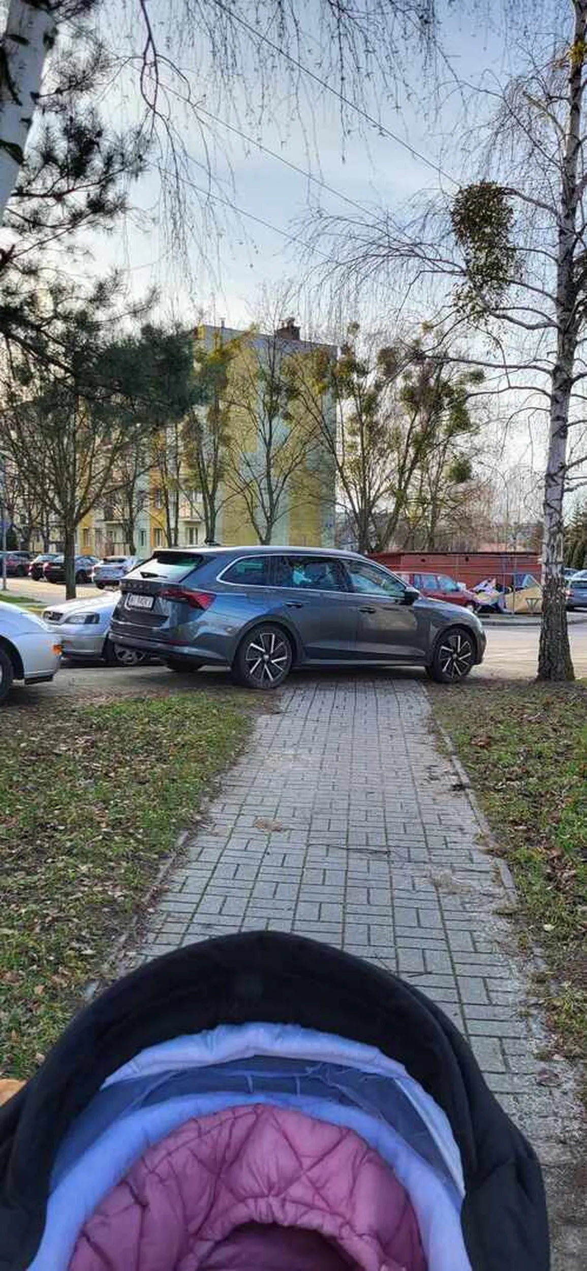 Słoik wrócił do Mielca na święta, to może parkować jak chce, bo przecież z Warszafffki.....