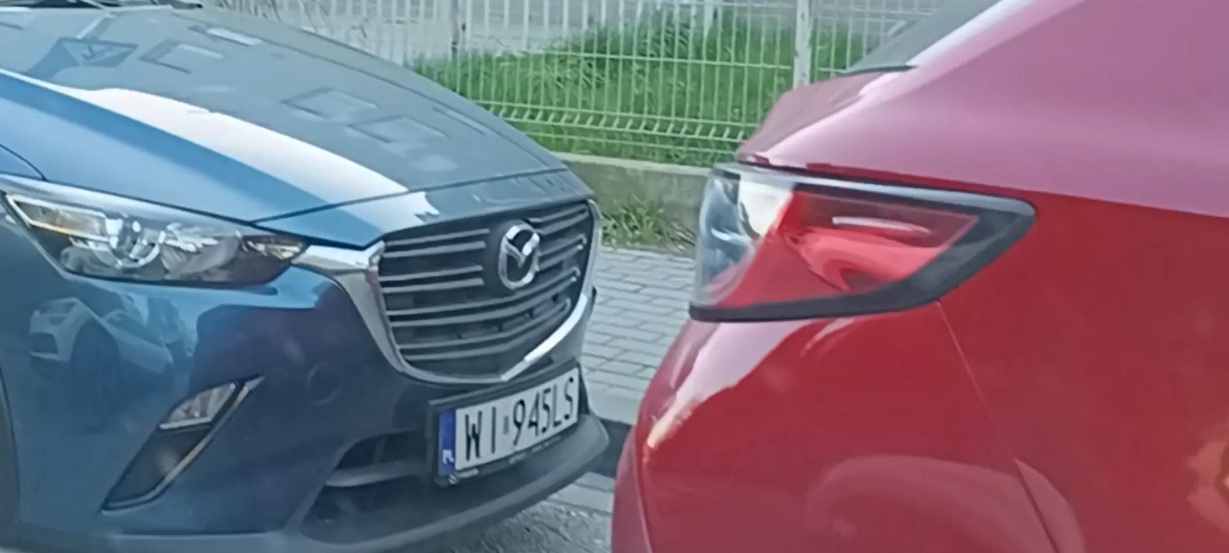 Pacan parkujący na przejściu dla pieszych.