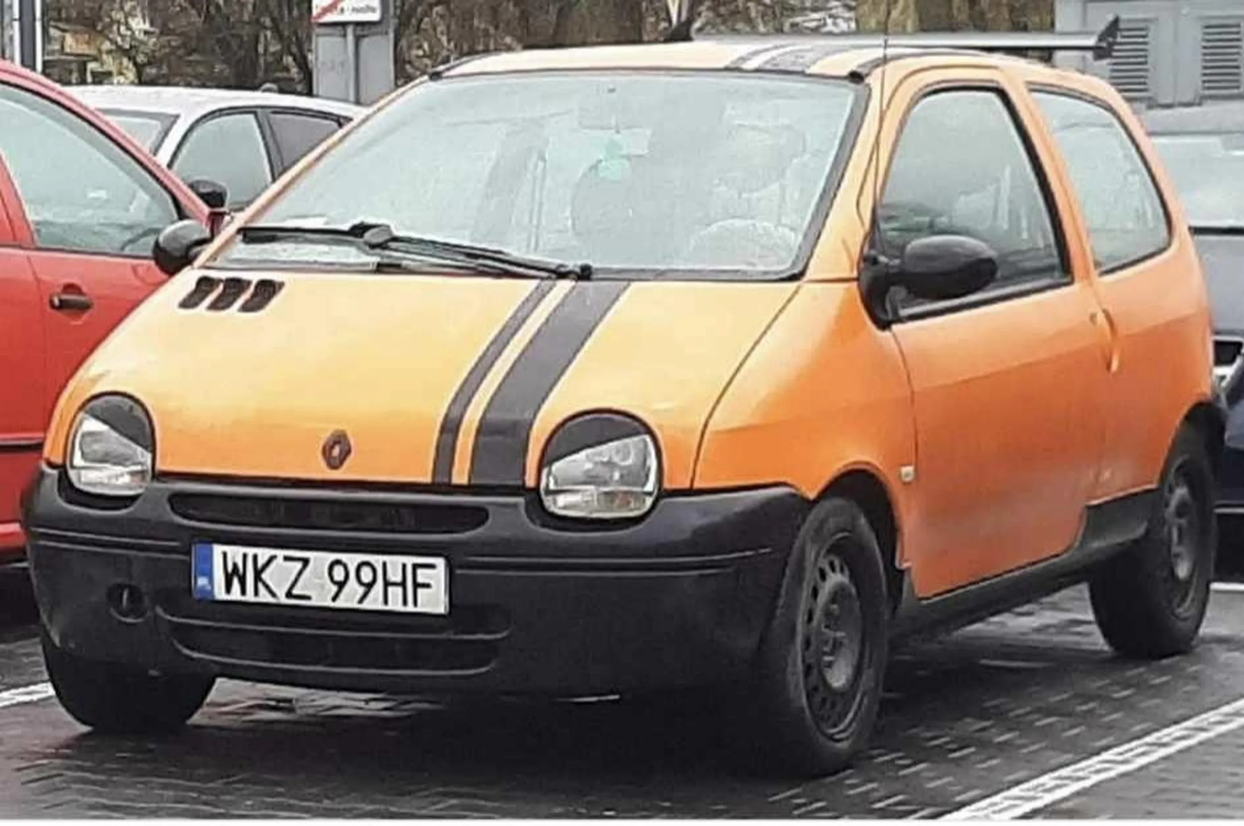 Wściekniete Twingo a kierowca jeszcze bardziej