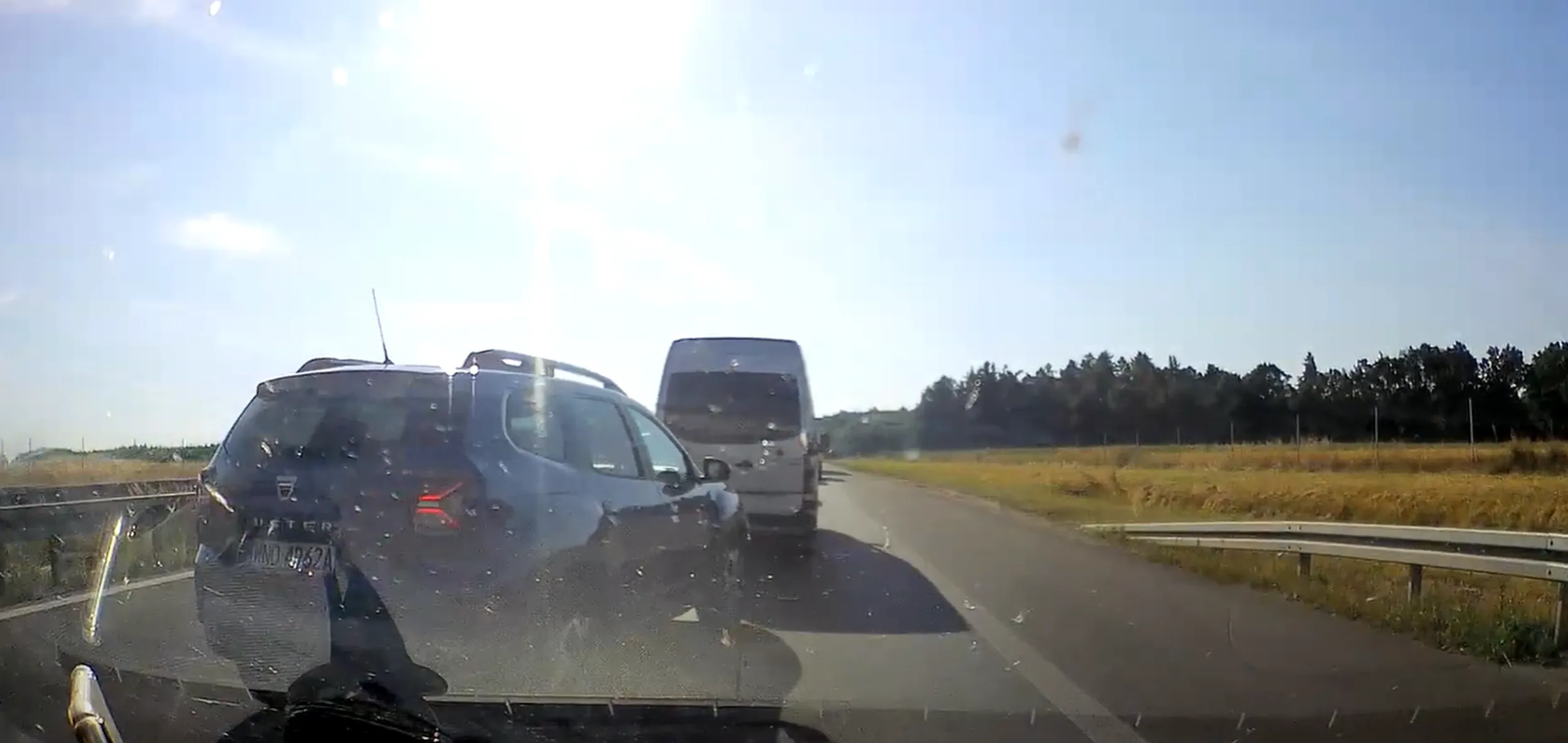 Zajechał drogę na S8, bardzo niebezpieczna sytuacja.