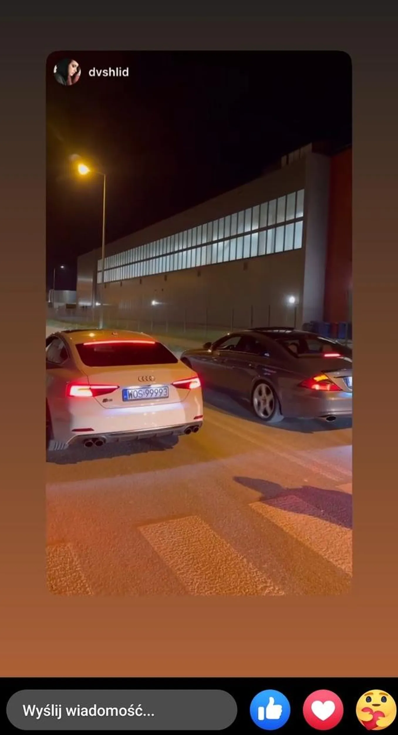 Kierowca tego Audi bierze udział w nielegalnych wyścigach które są organizowane w Łodzi na Nowym Józefowie.