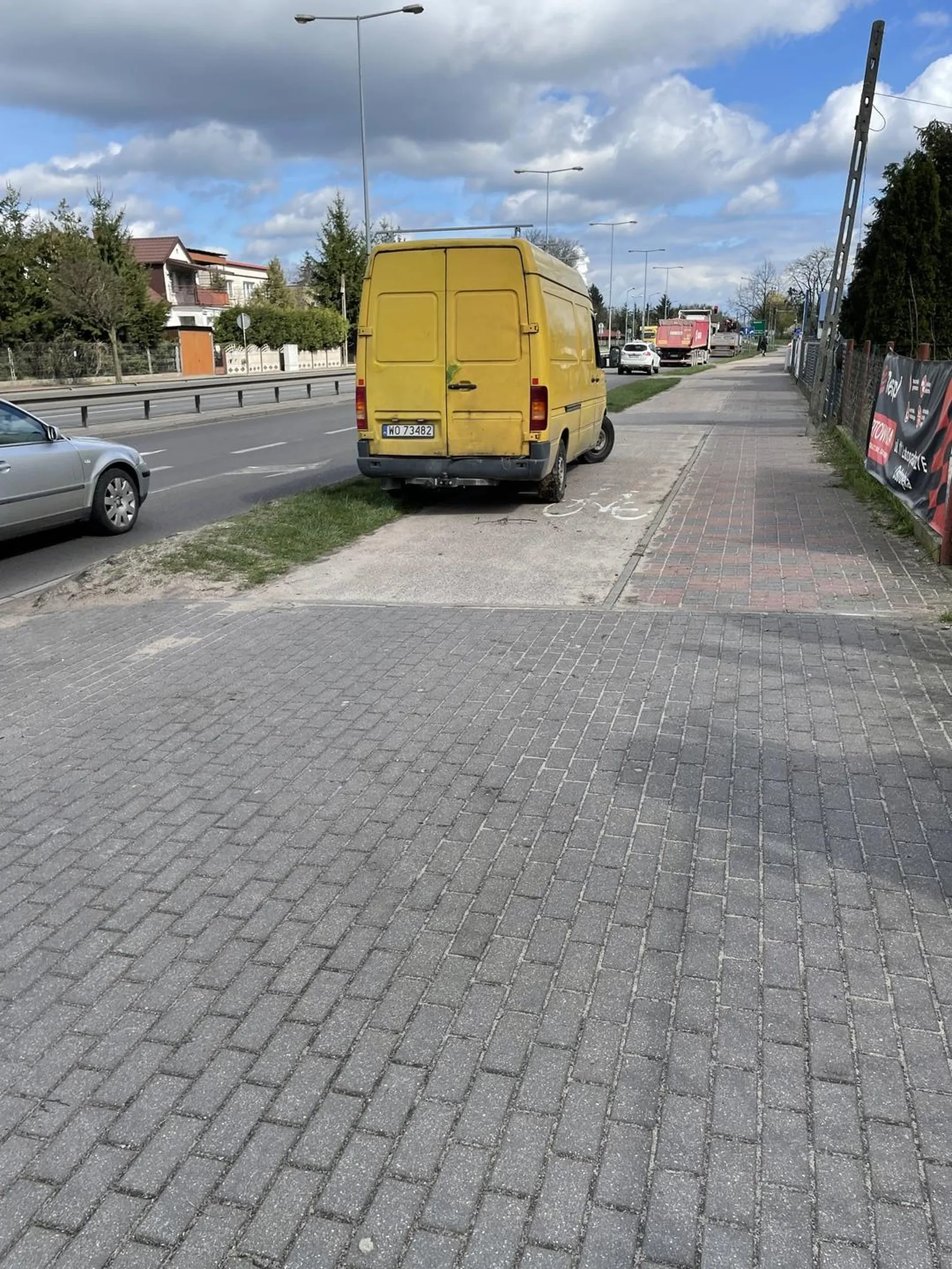 Blokowanie drogi rowerowej