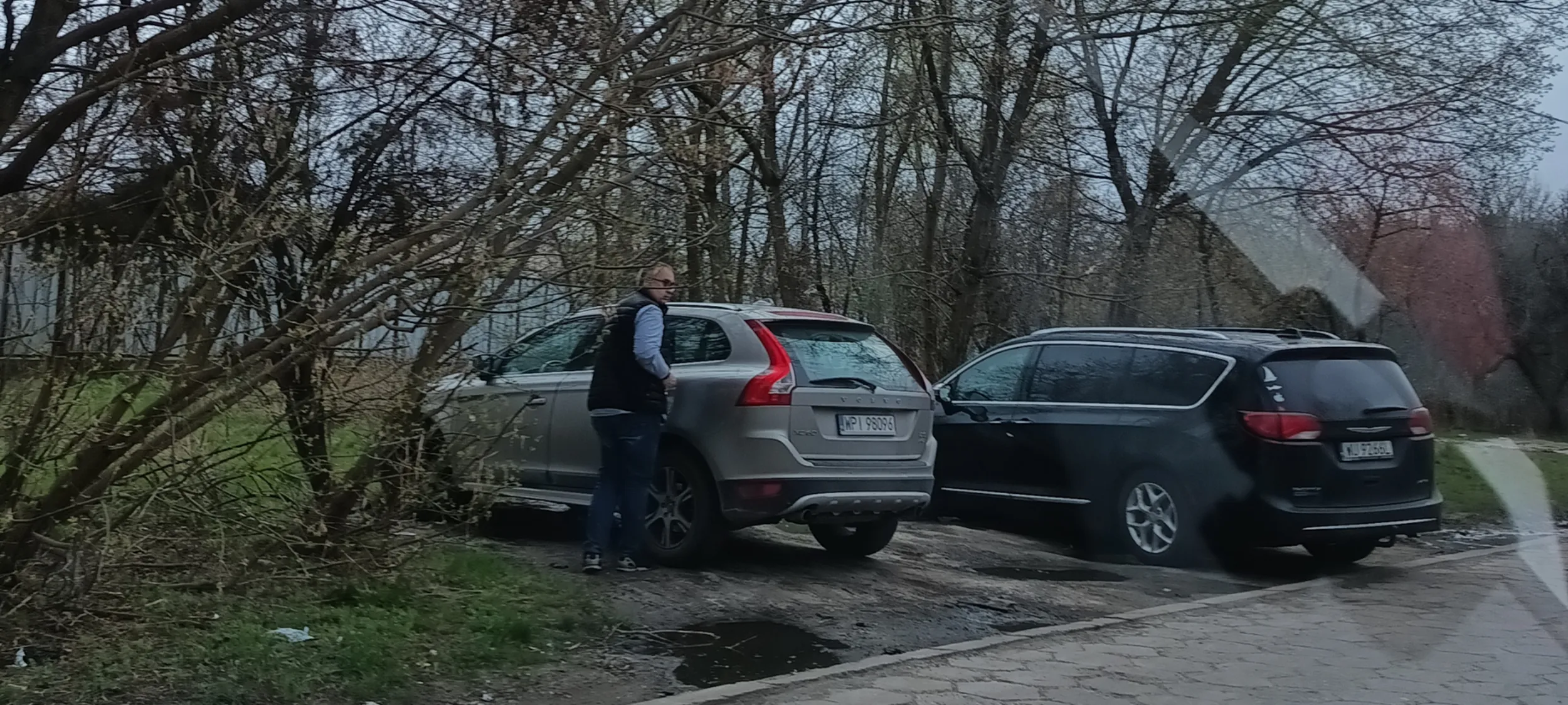 Niszczy zieleń miejską, parkowanie na trawie